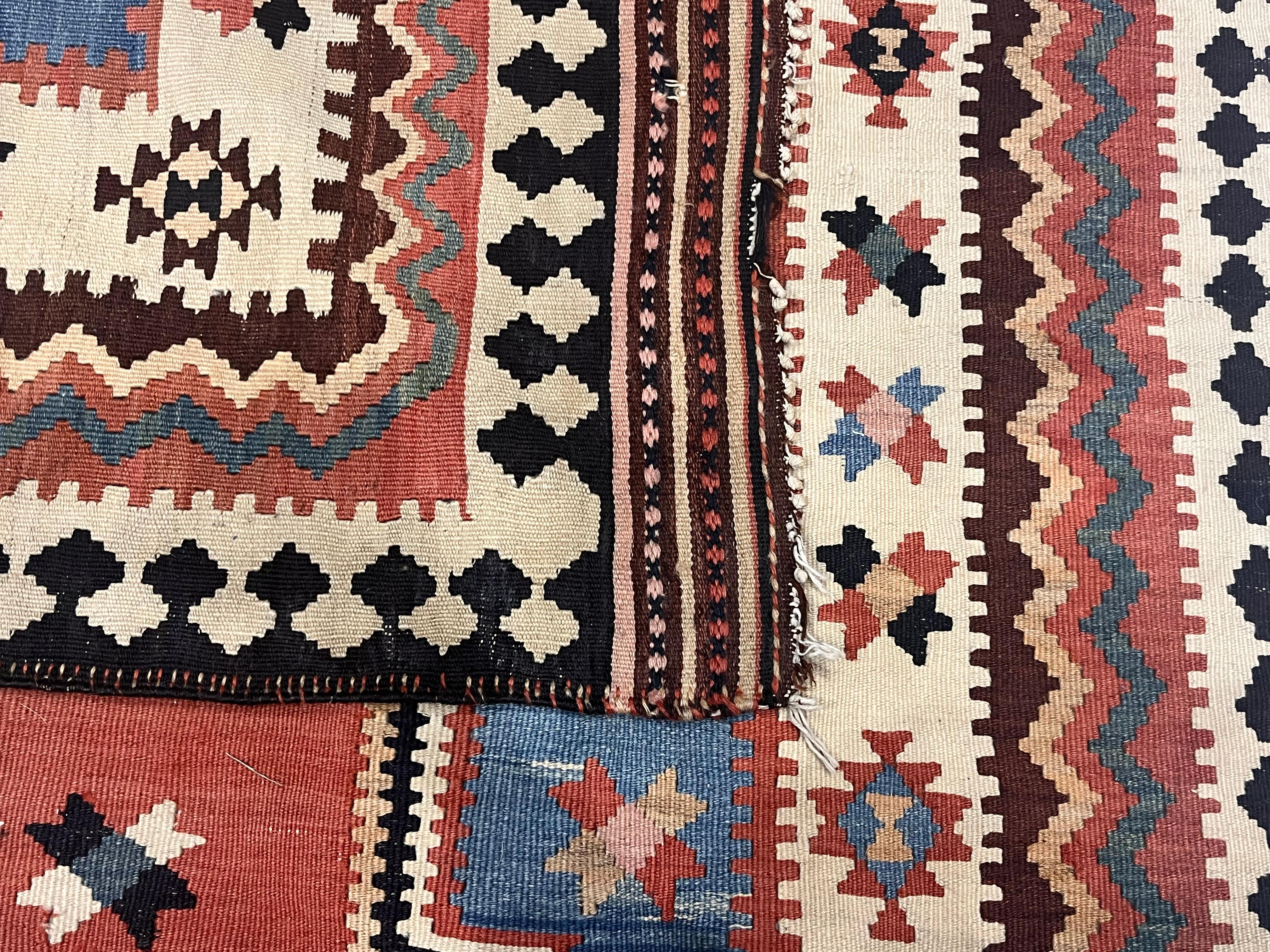 Wool Fine Antique Persian Qashqai Tribal Kilim Rug 5’6” x 13’0
