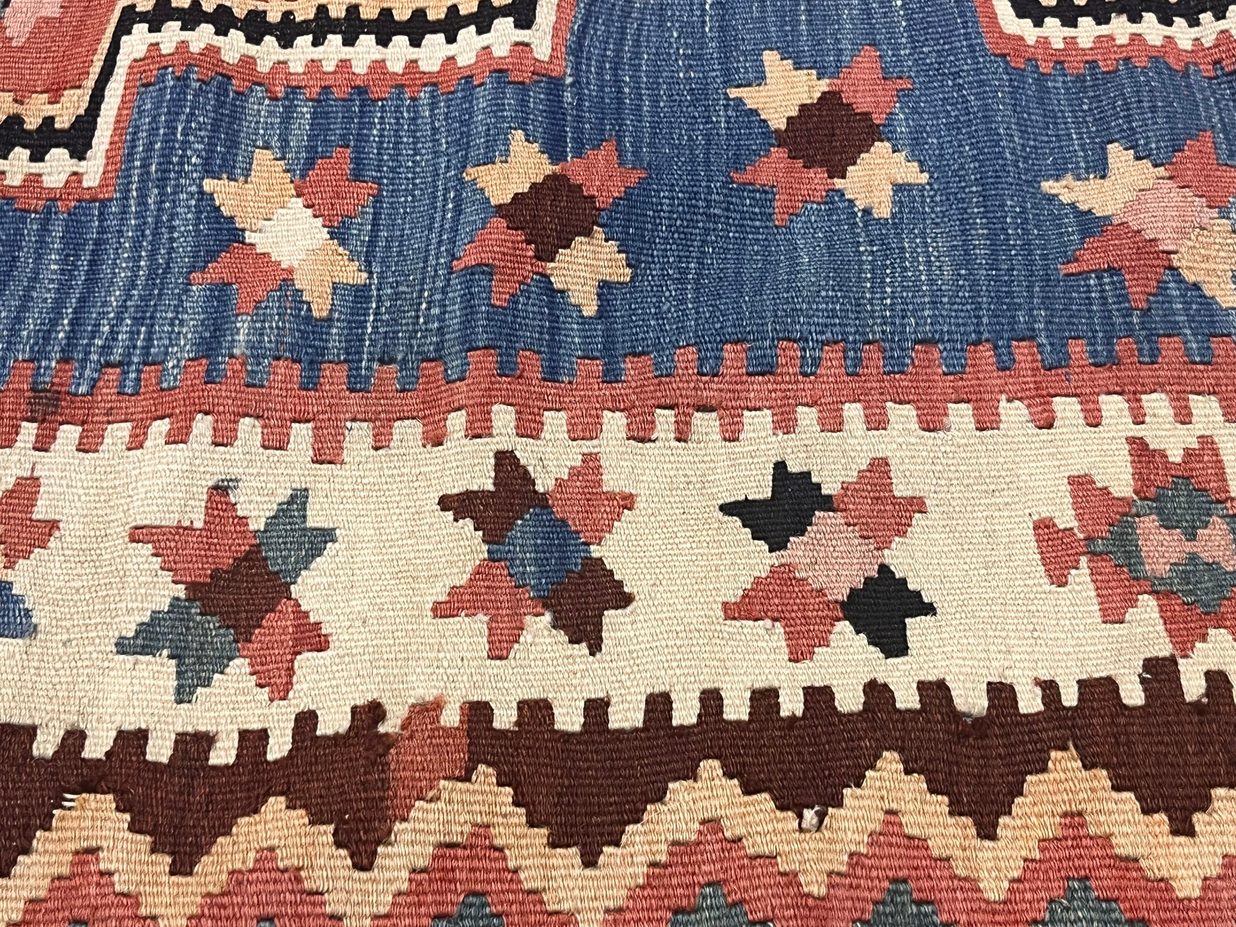 Fine Antique Persian Qashqai Tribal Kilim Rug 5’6” x 13’0