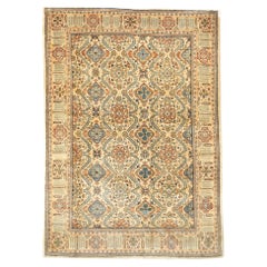 Fina alfombra persa antigua Sarouk 6'2'' x 8'7''