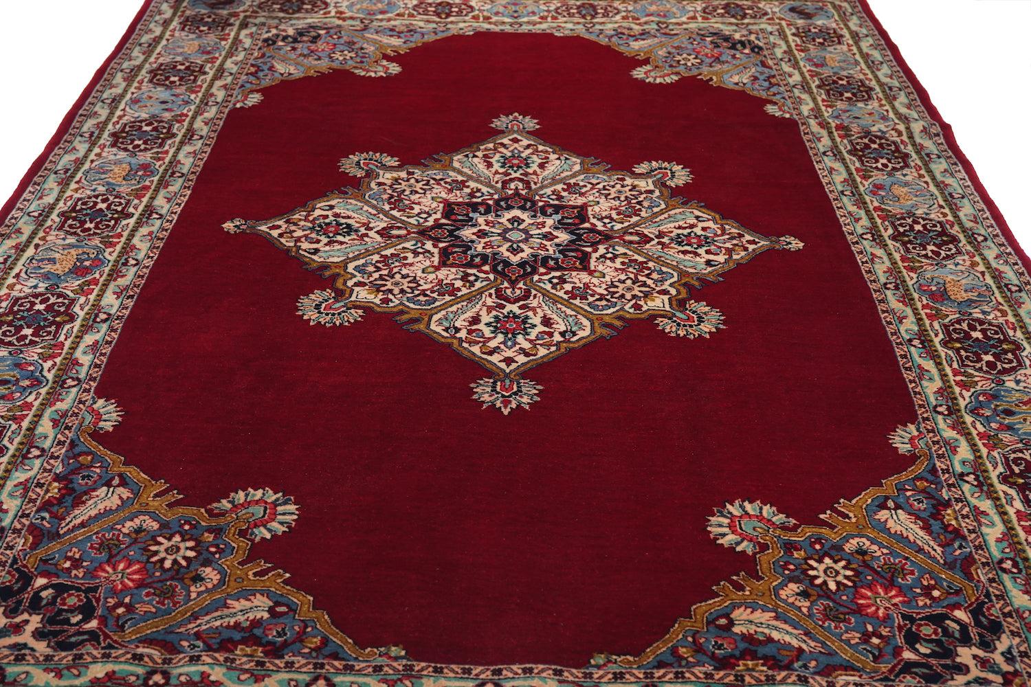 Laine Tapis persan ancien Sarouk 7'0