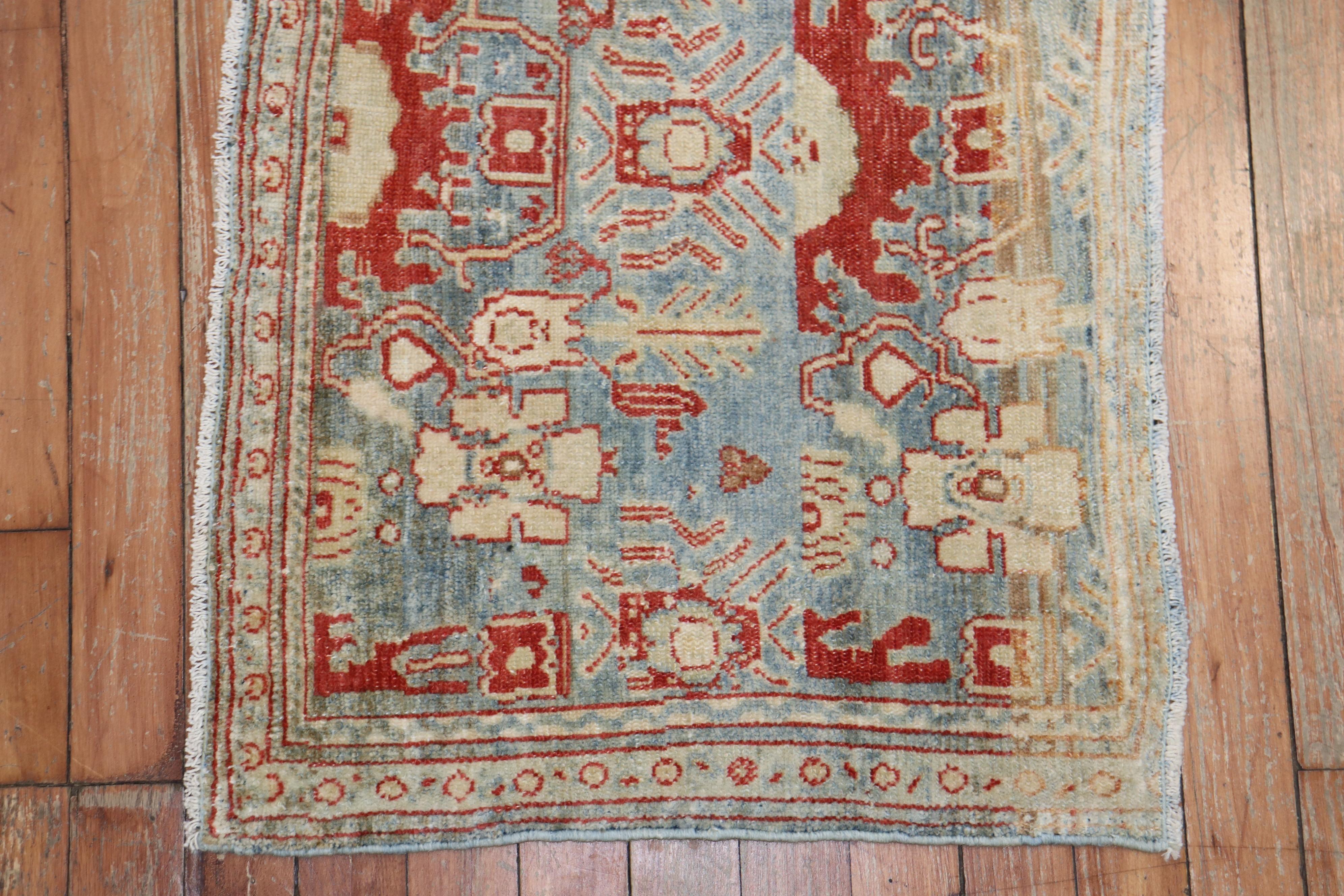 Fine Antique Persian Senneh Rug Mat In Good Condition For Sale In New York, NY