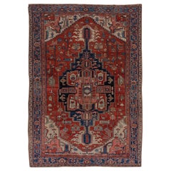 Magnifique tapis persan Serapi ancien en excellent état, vers 1900