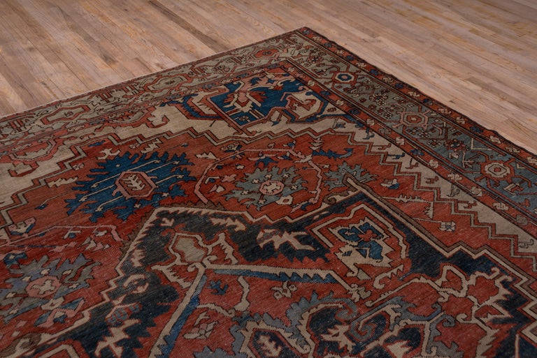 Fine Antique Persian Serapi Rug with Great Colors For Sale at 1stDibs