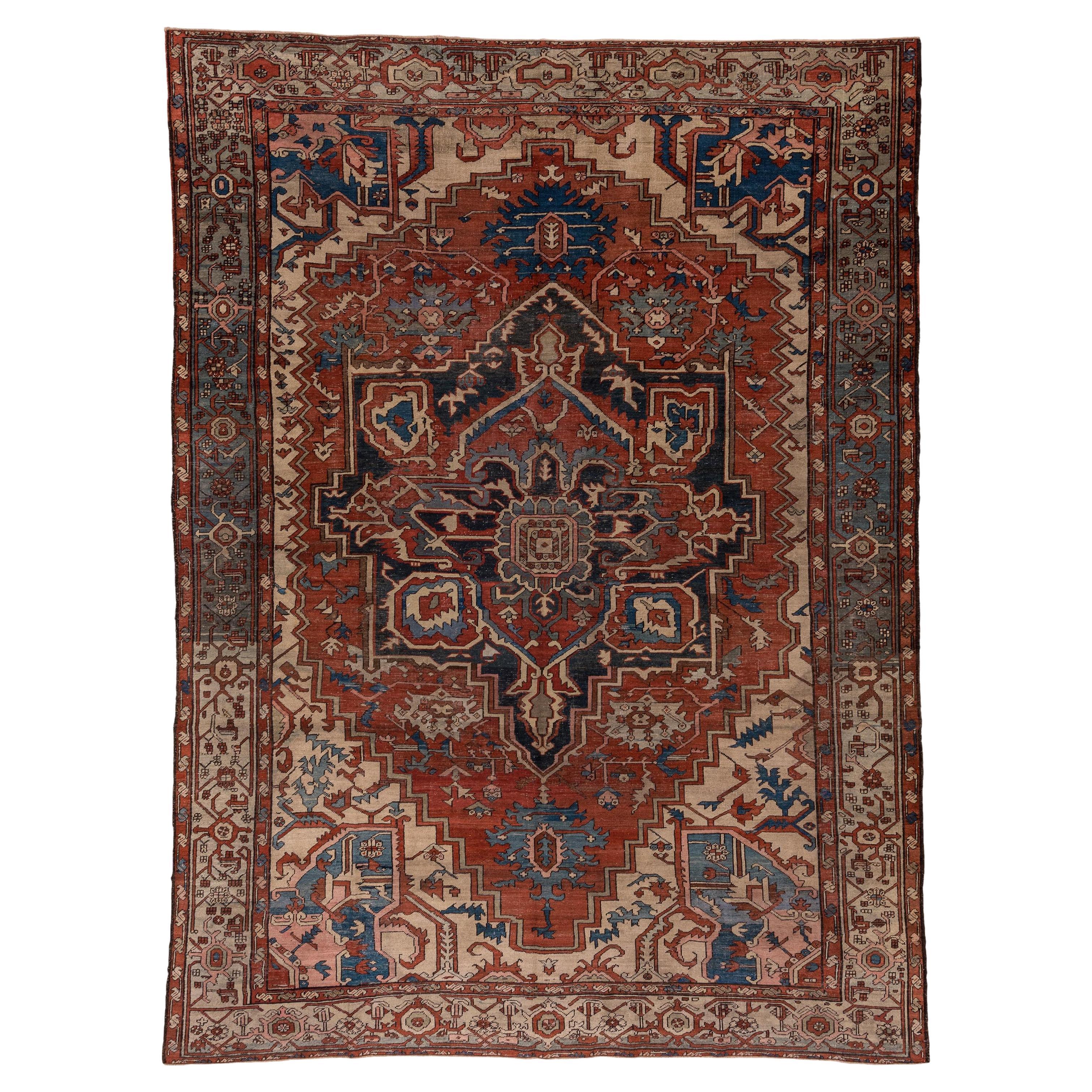 Fine Antique Persian Serapi Rug with Great Colors