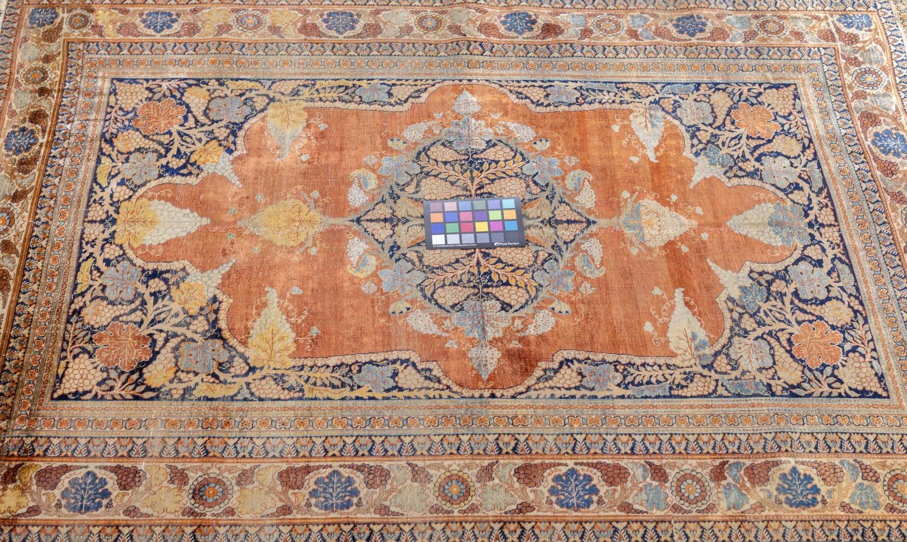 Fine Antique Persian Silk Heriz Rug 3'9'' x 5'3'' For Sale 6
