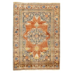 Tappeto antico in seta persiana Heriz 3'9'' x 5'3''