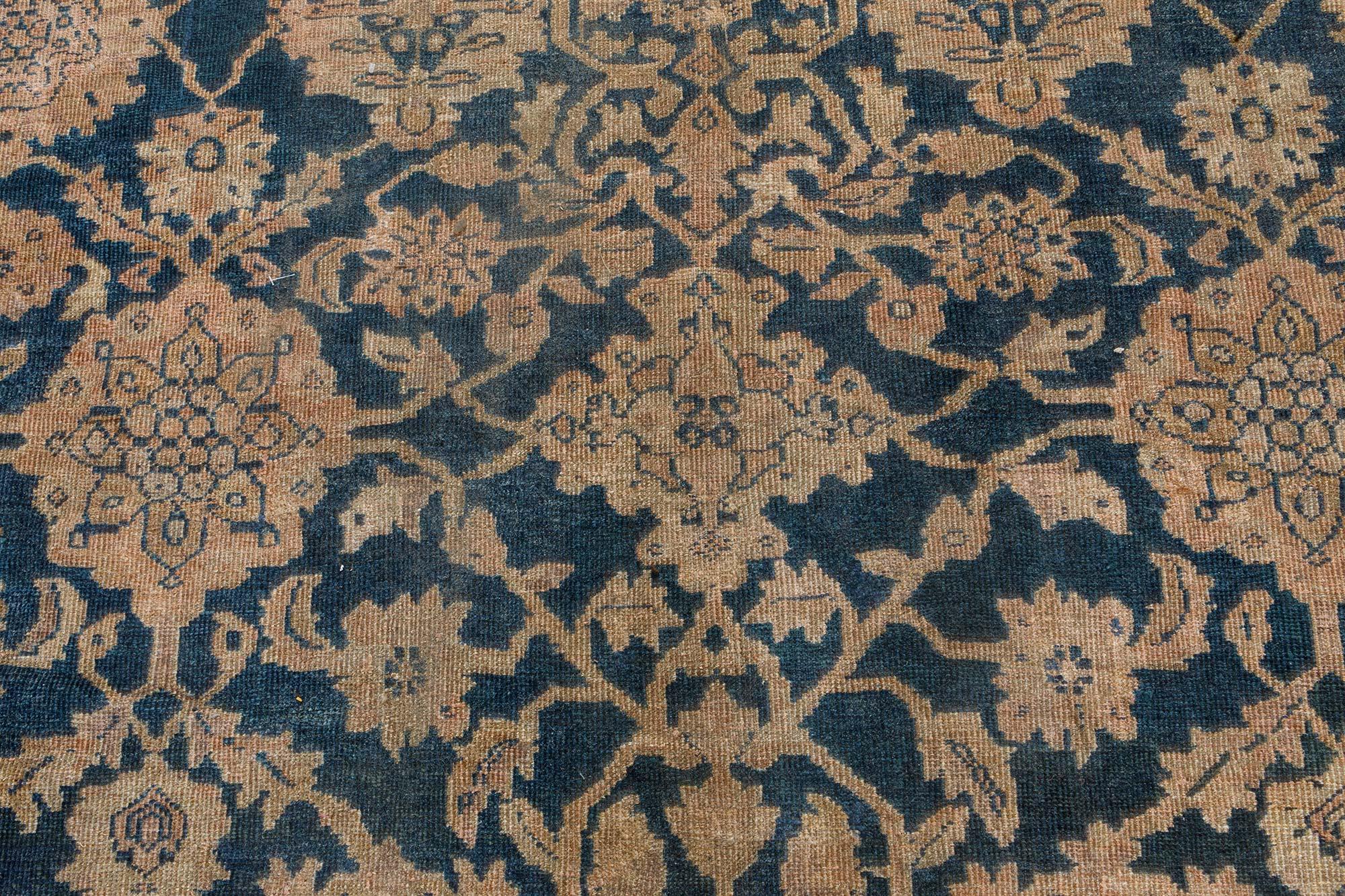 Hand-Knotted Antique Persian Sultanabad Handmade Wool Rug For Sale