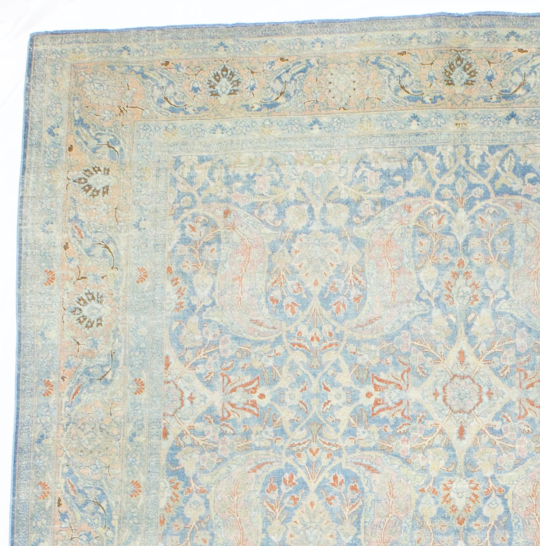 Feiner antiker persischer Sultanabad Mahal Wollteppich 9'2