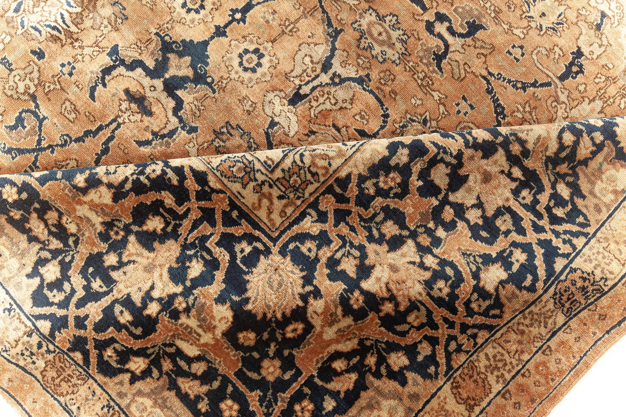 Antique Persian Tabriz Handmade Wool Carpet
Size: 13'4