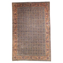 Fina alfombra antigua persa Tabriz 12'1" x 18'1