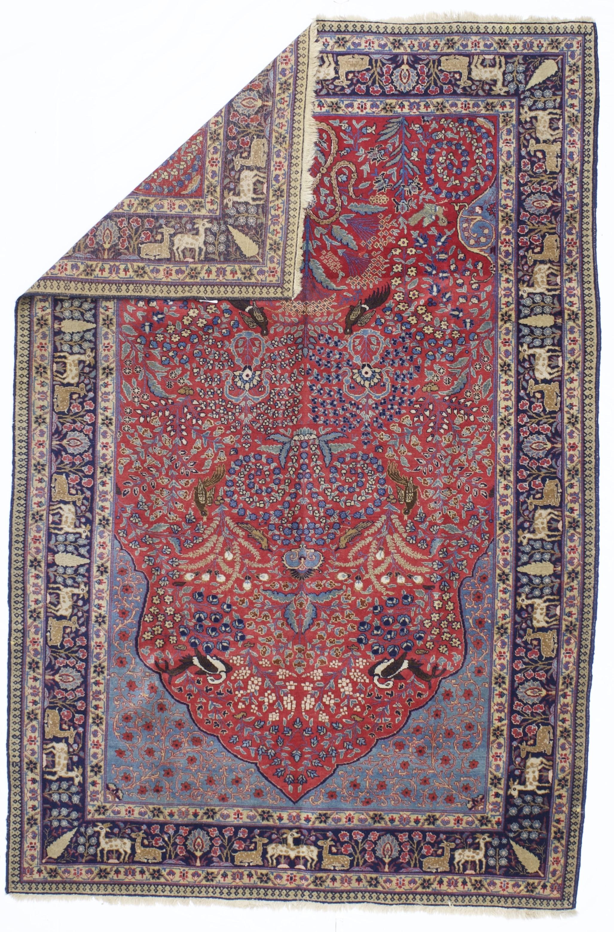 Tapis ancien persan Tabriz 5'10