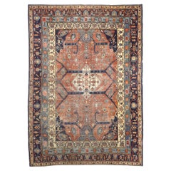 Feine antike persische Tabriz Teppich 5'5" x 6'5"