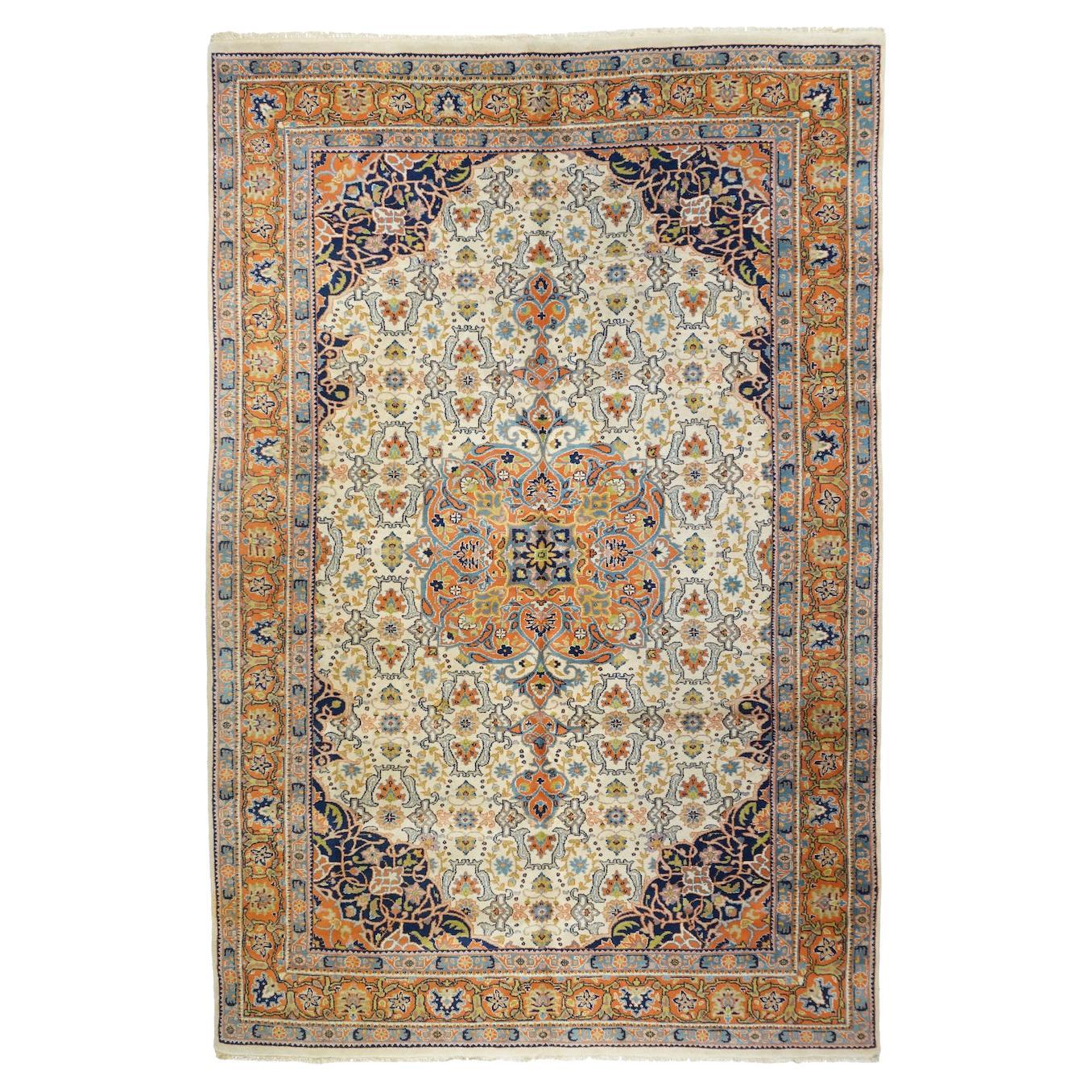 Fina alfombra antigua persa Tabriz 6'8'' x 9'10''