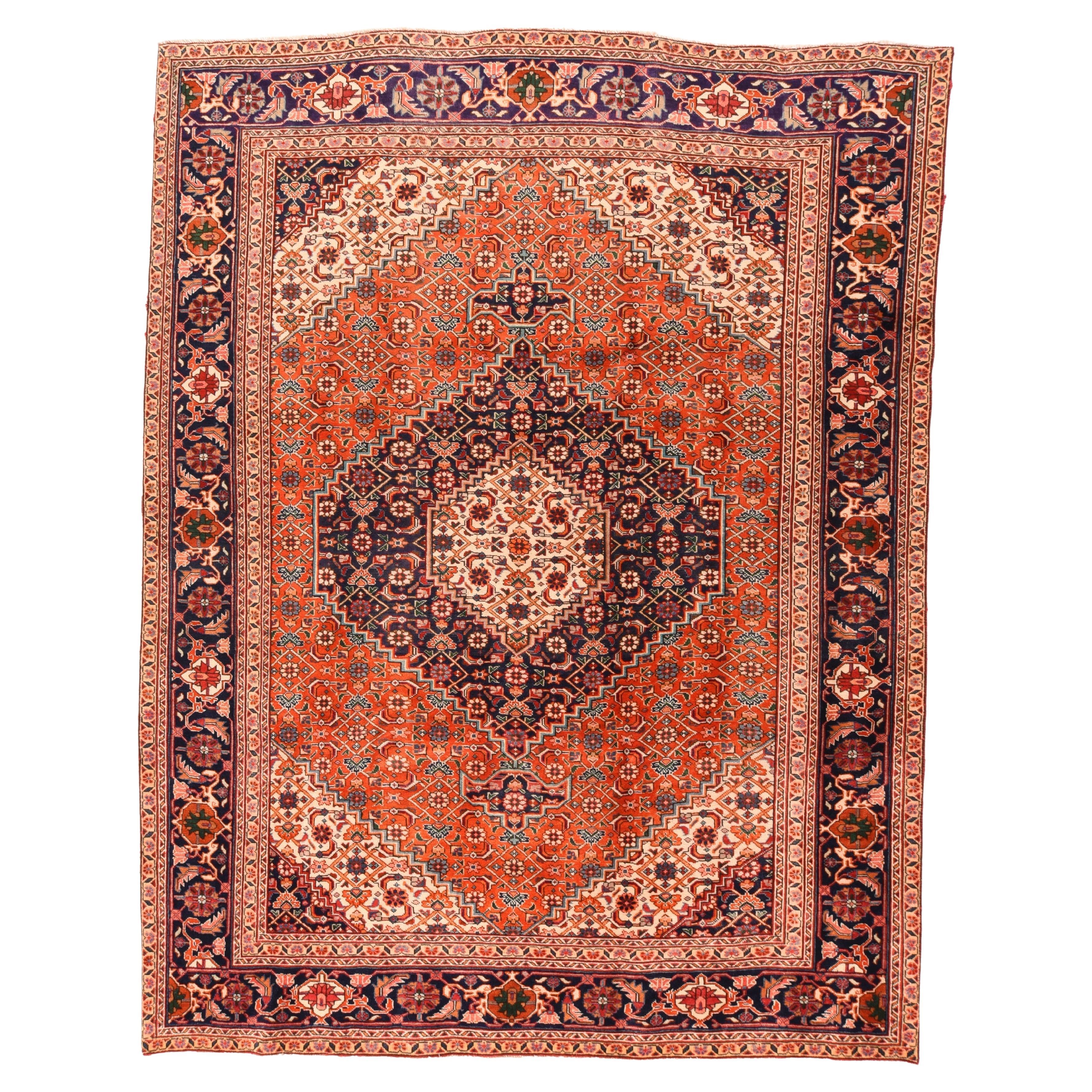 Fine Antique Persian Tabriz Rug 7'4'' x 9'7''
