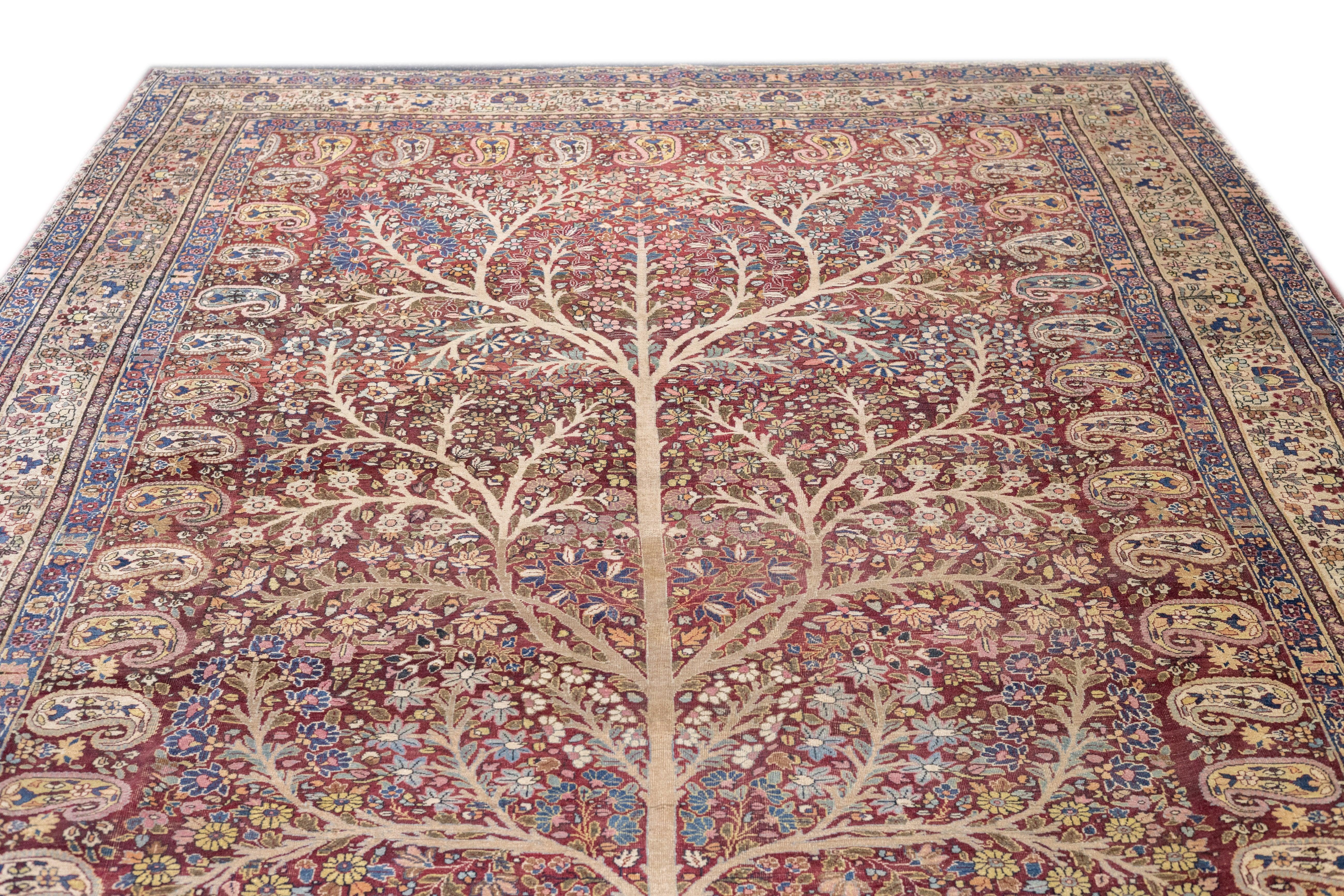 Feiner antiker persischer Täbris-Teppich 8'3'' x 11'9'' (Wolle) im Angebot