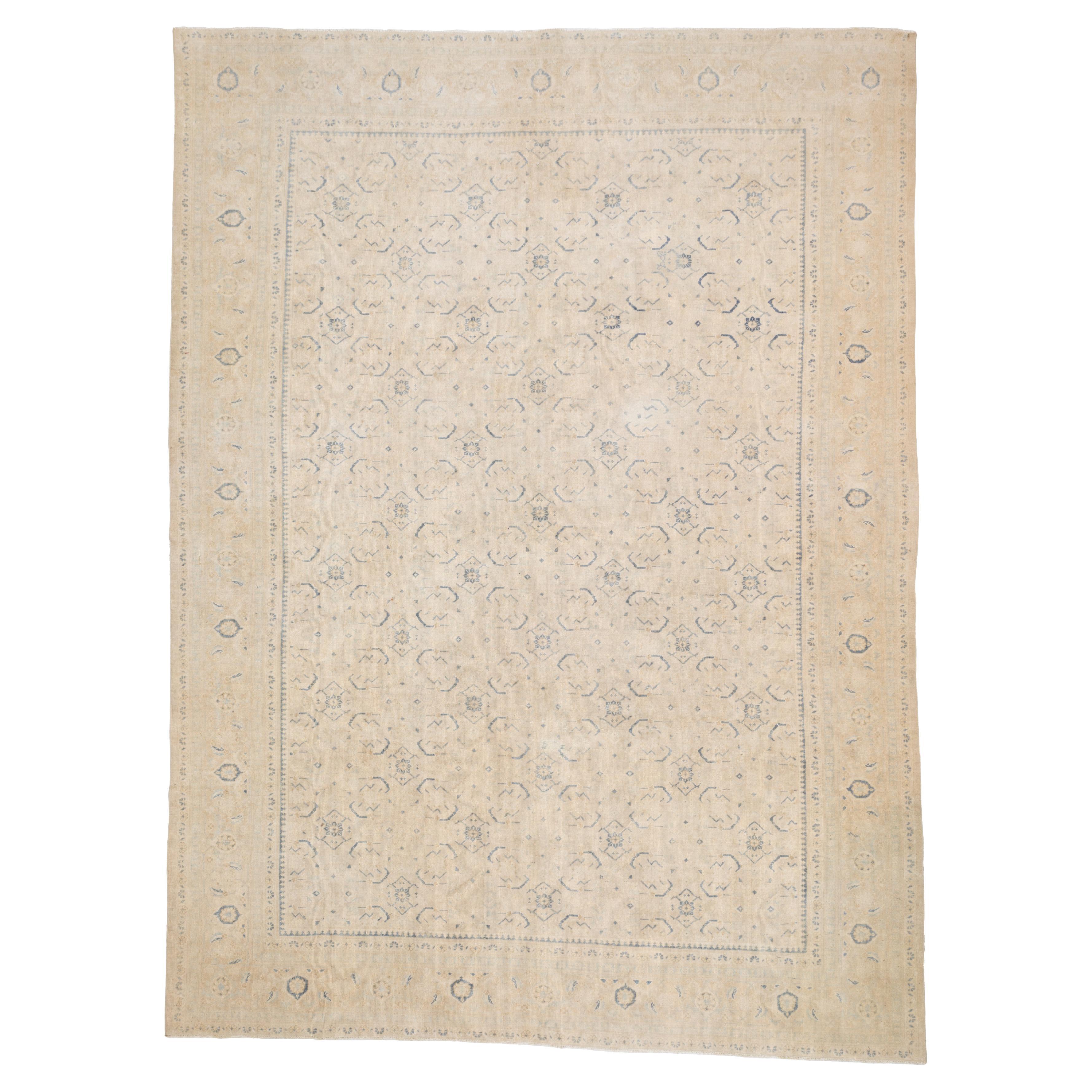 Fina alfombra antigua persa de Tabriz 9'10" x 13'4