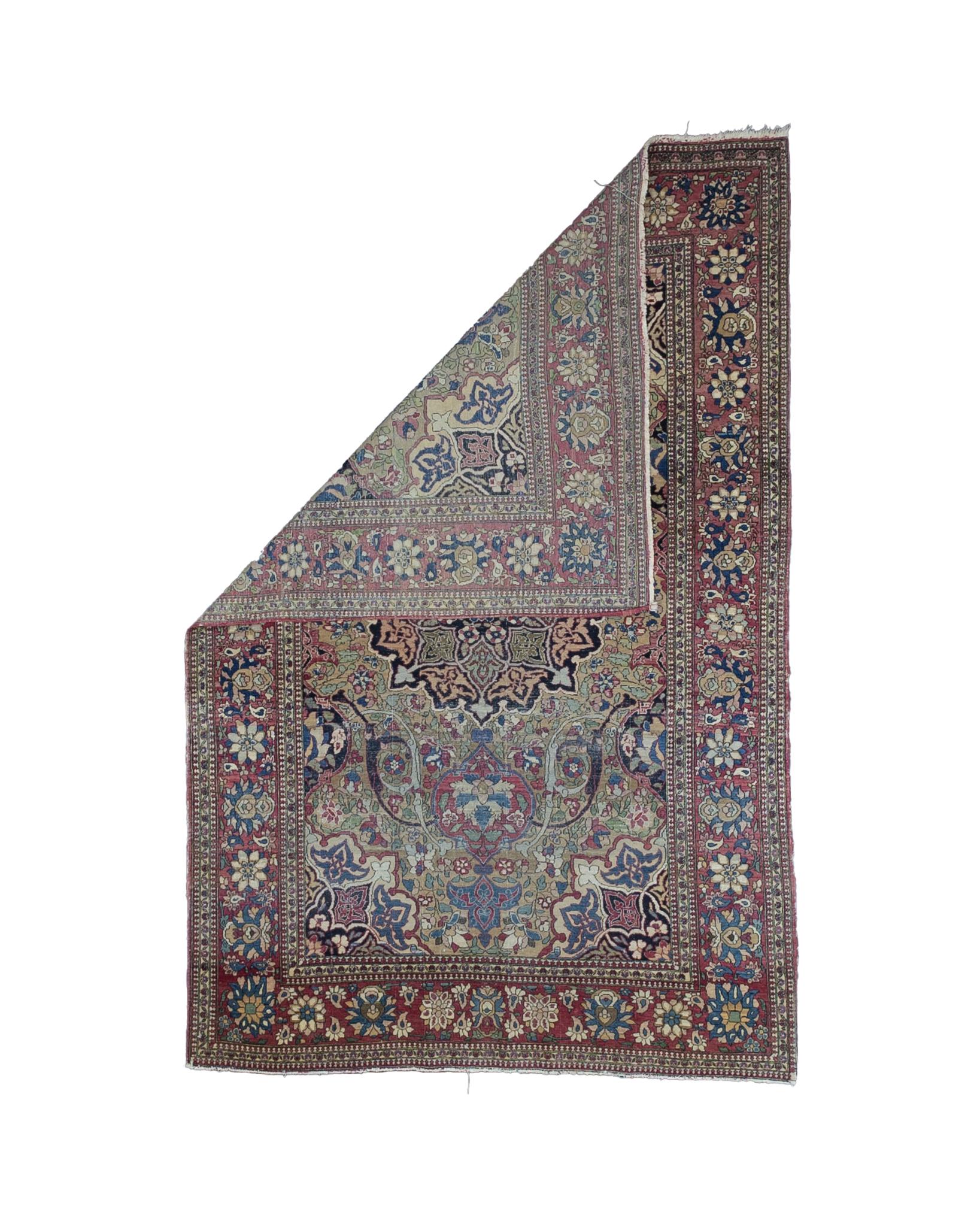 Fine Antique Persian Tehran Rug 4'6