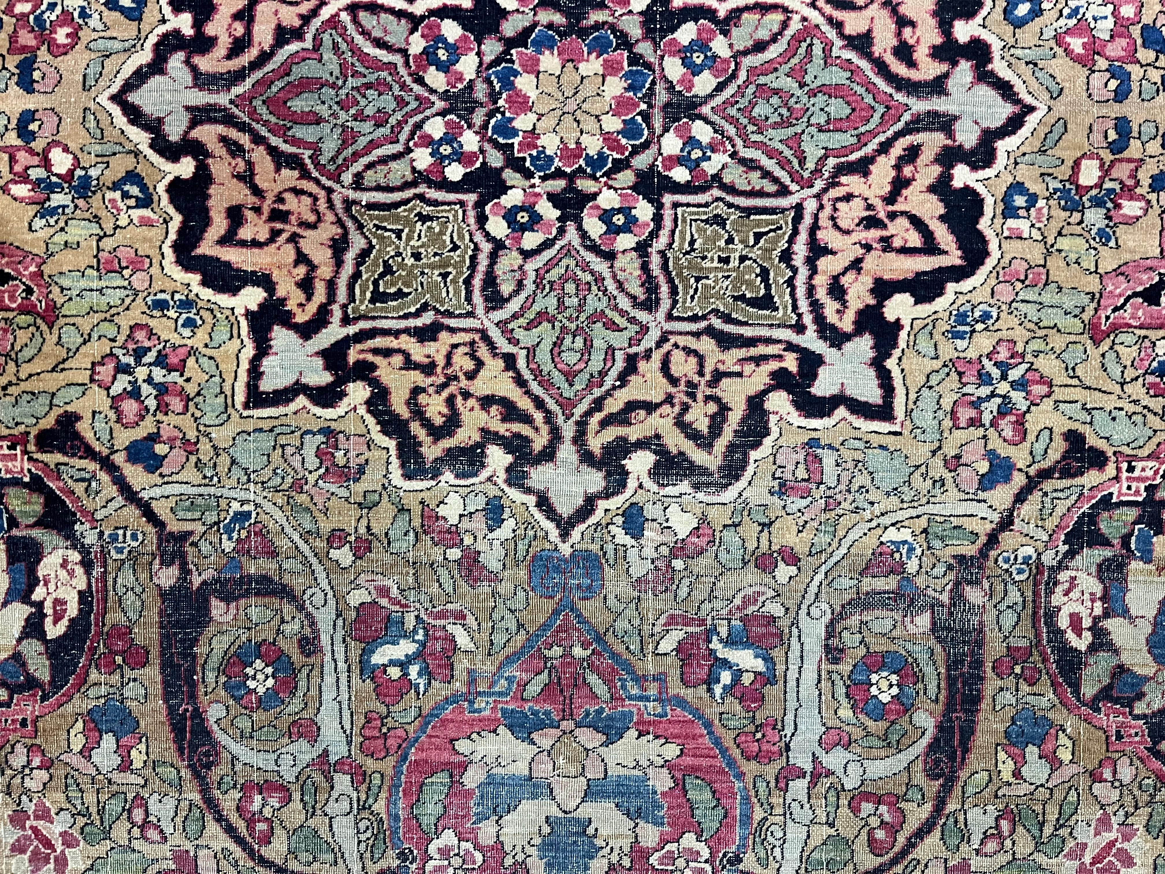 Fine Antique Persian Tehran Rug 4'6