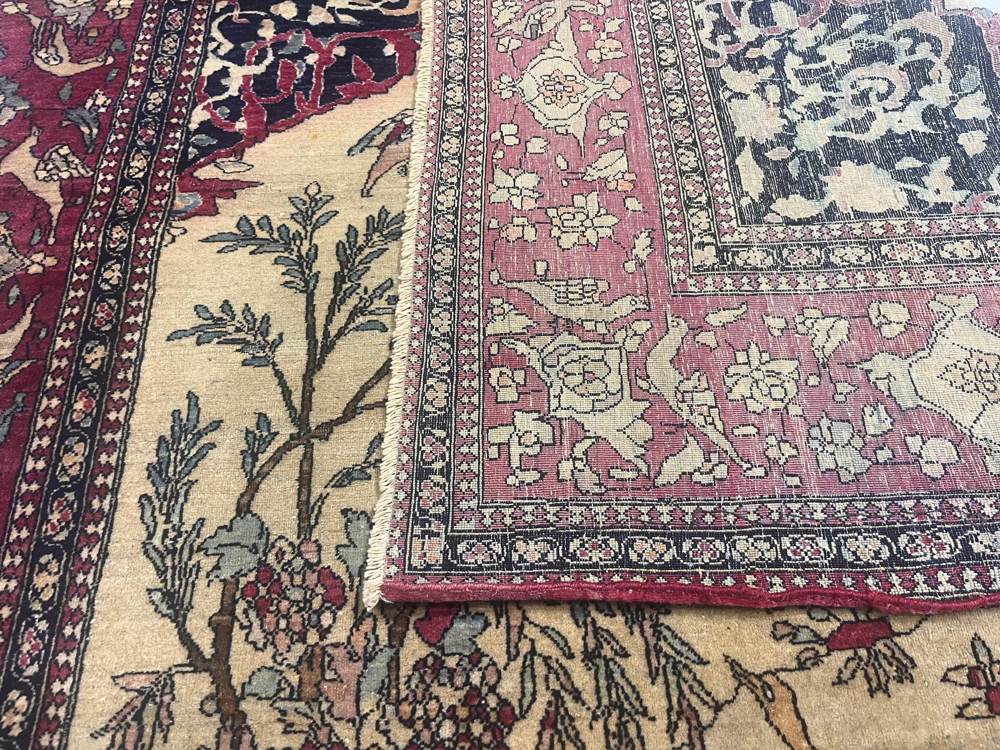 Fine Antique Persian Tehran Rug 4’8
