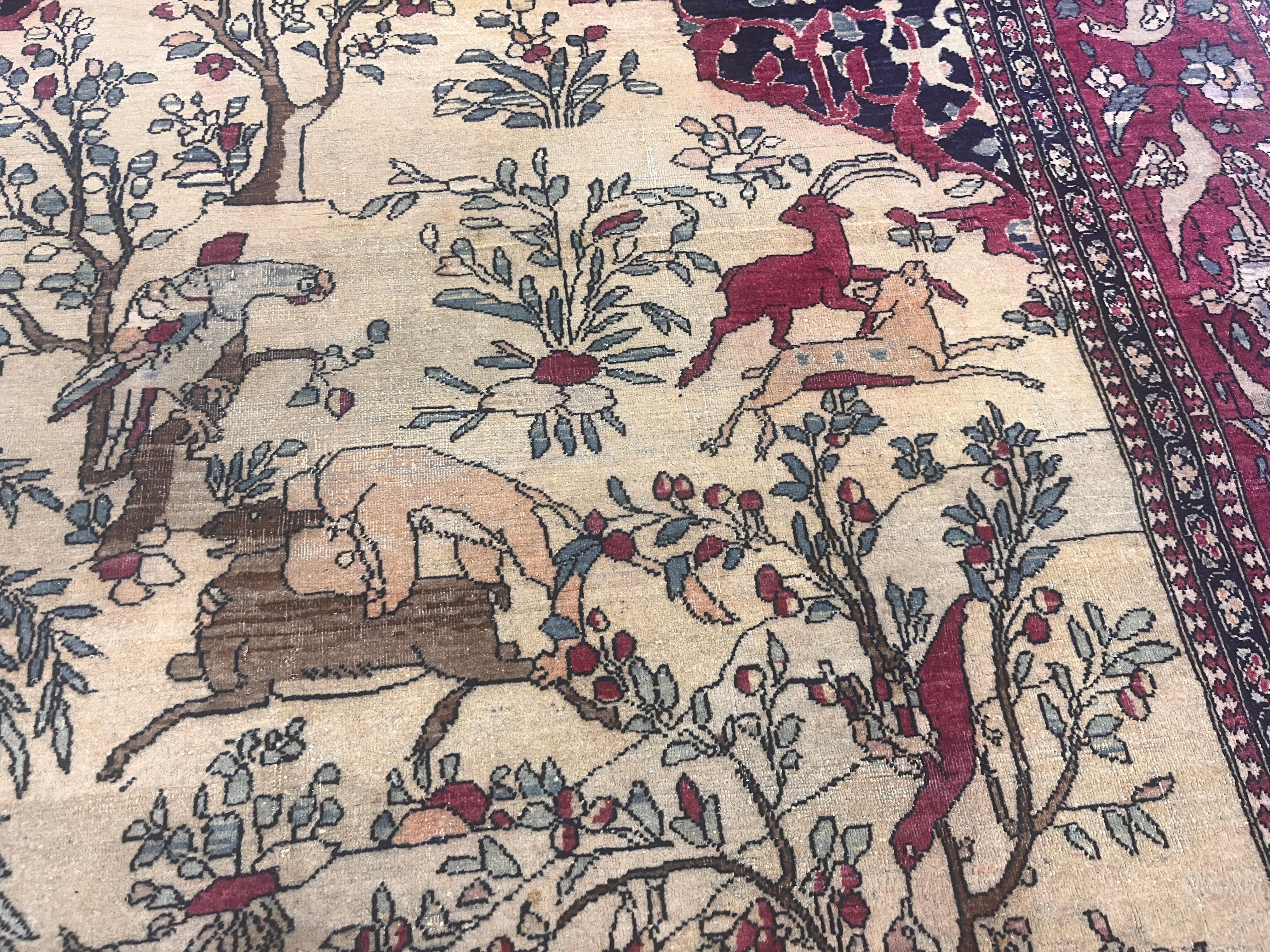 Fine Antique Persian Tehran Rug 4’8