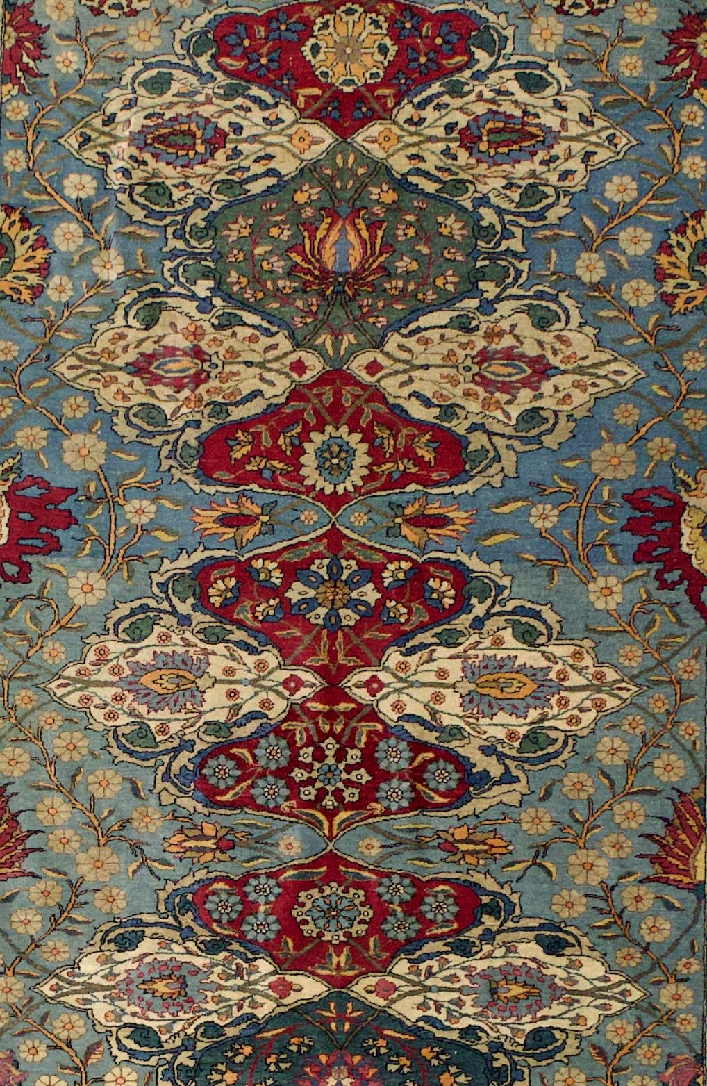 Fina alfombra persa antigua Teherán 4'9