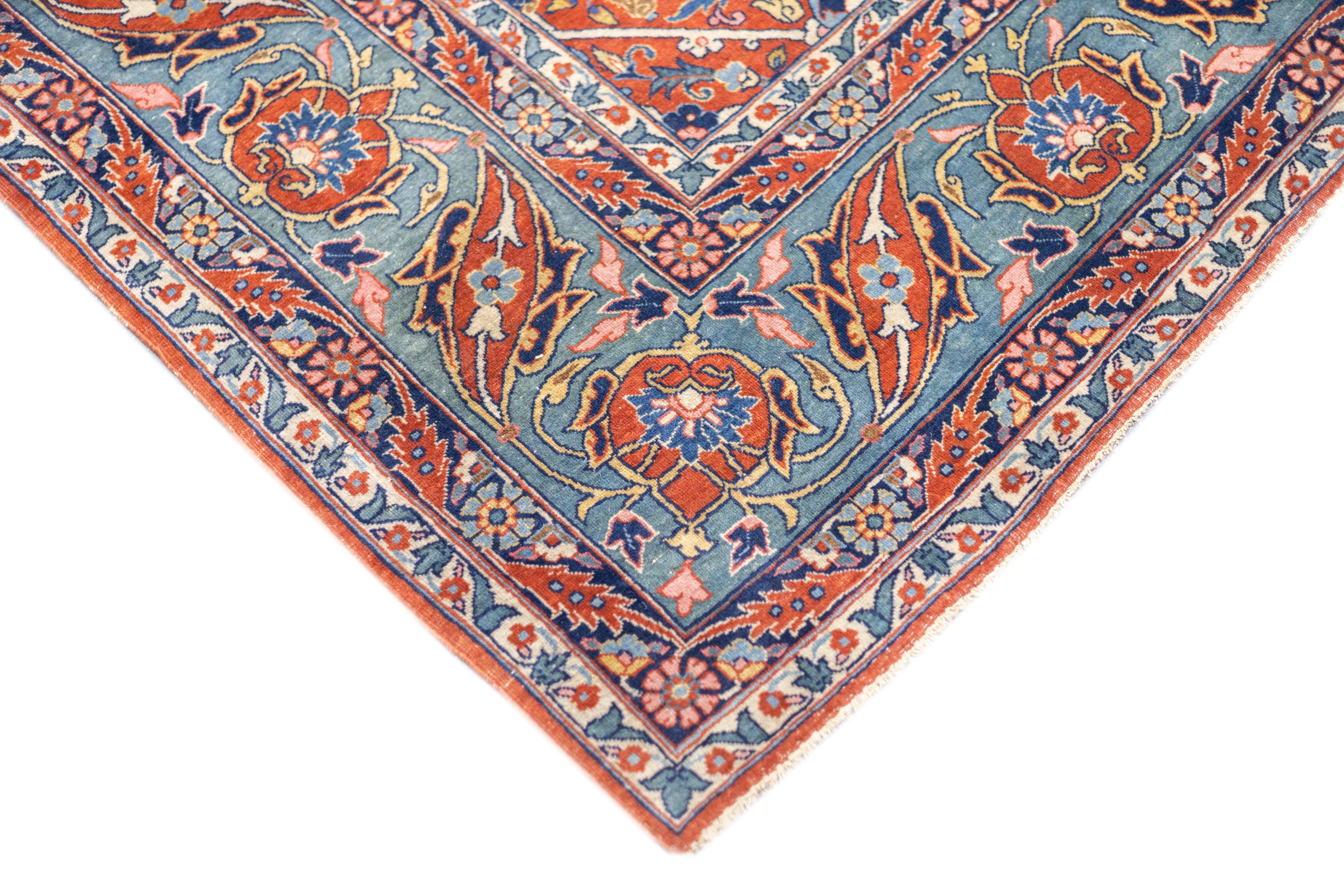 Feiner antiker persischer Teheran-Teppich 8'8'' x 11'10'' (Persisch) im Angebot