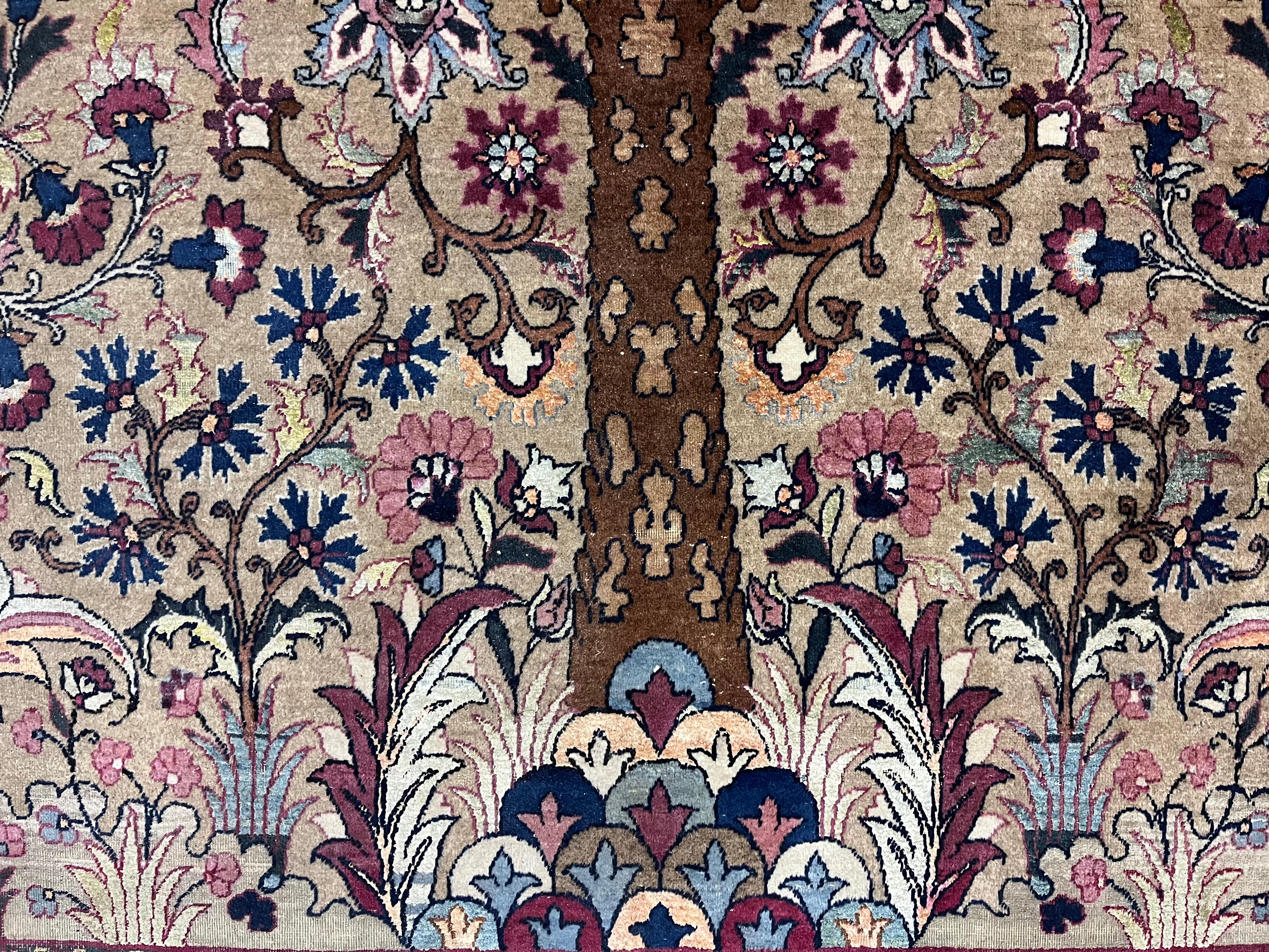 19th Century Fine Antique Persian Tehran Rug 9’11” x 13’6” For Sale