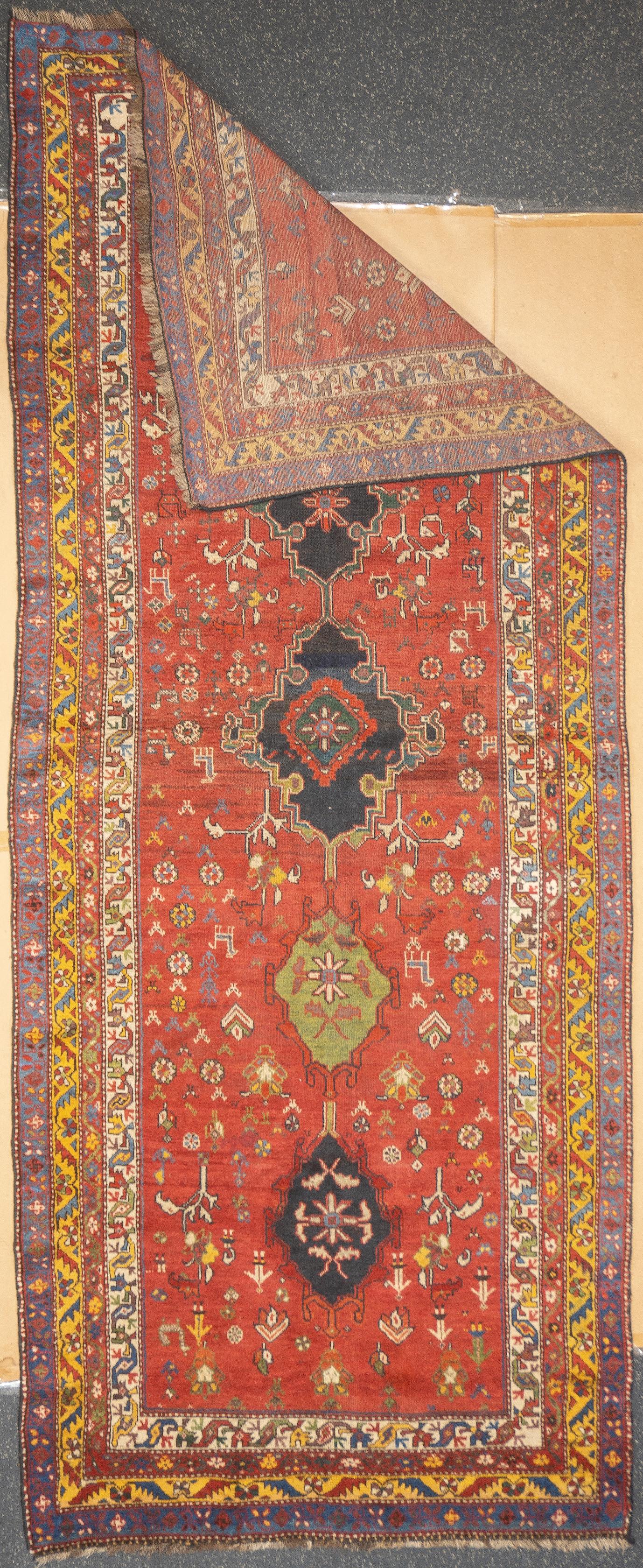 Fine Antique Persian Wool Foundation Lori Hallway Rug 4'7