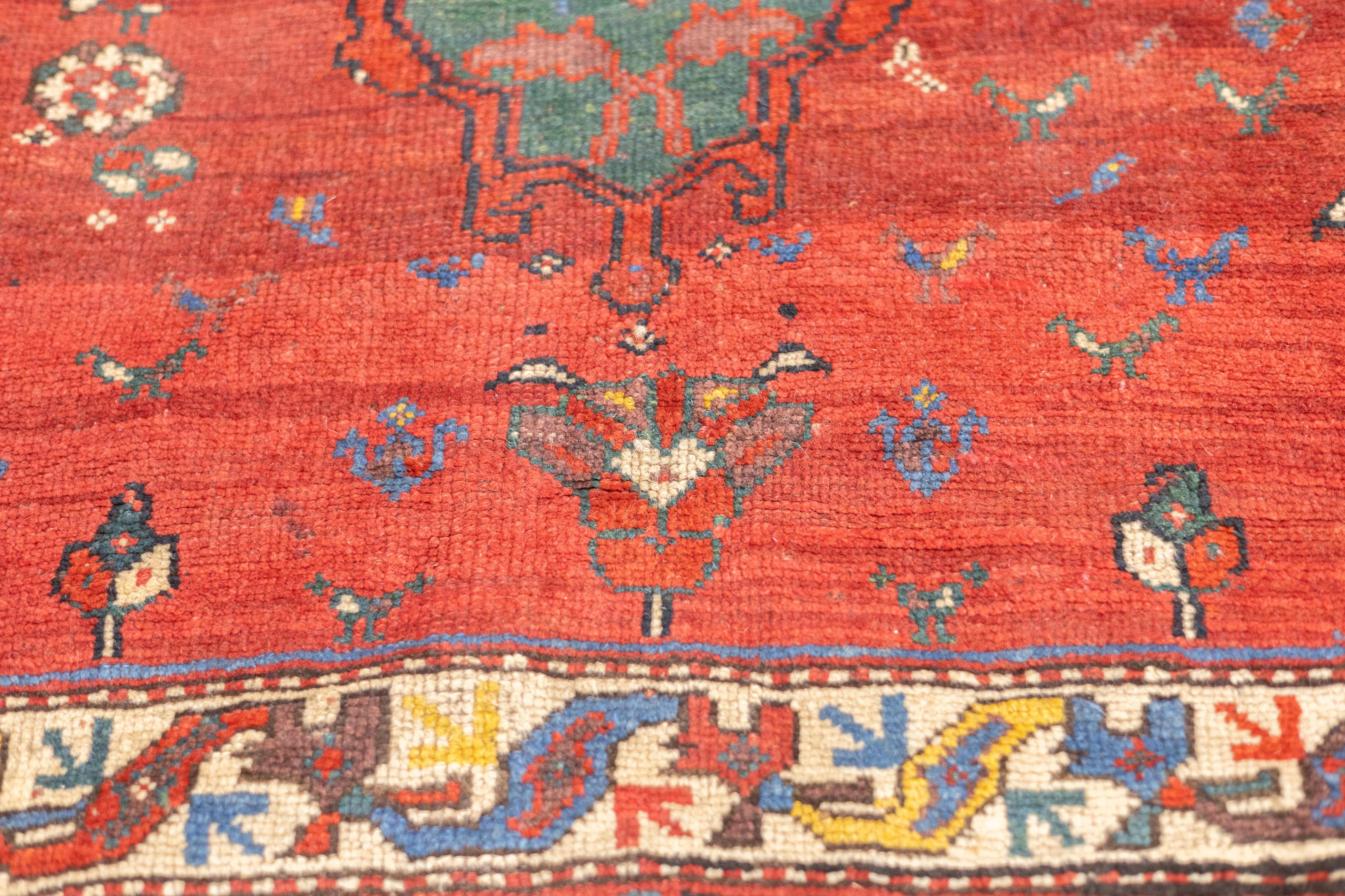 19th Century Fine Antique Persian Wool Foundation Lori Hallway Rug 4'7