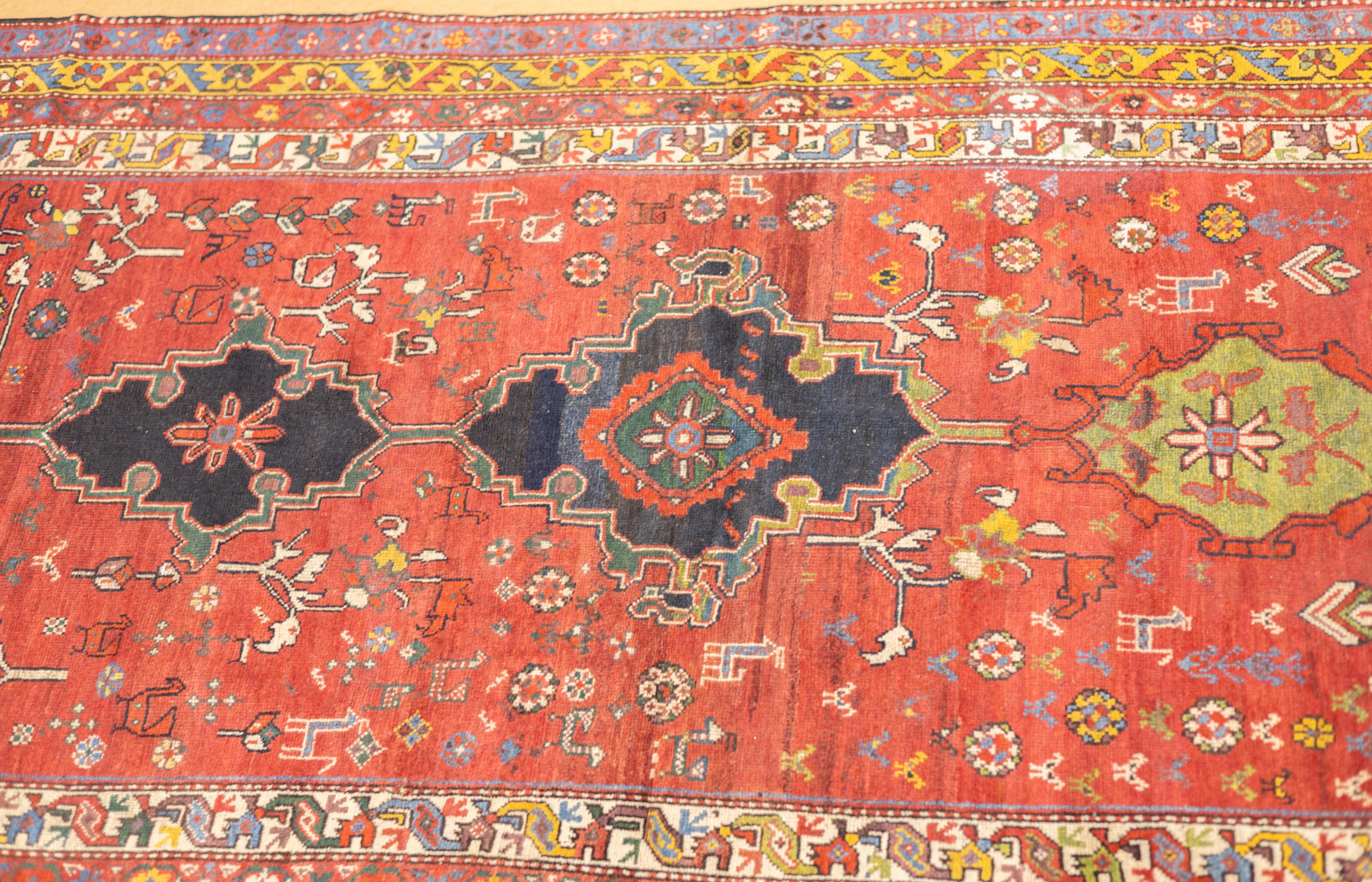 Fine Antique Persian Wool Foundation Lori Hallway Rug 4'7