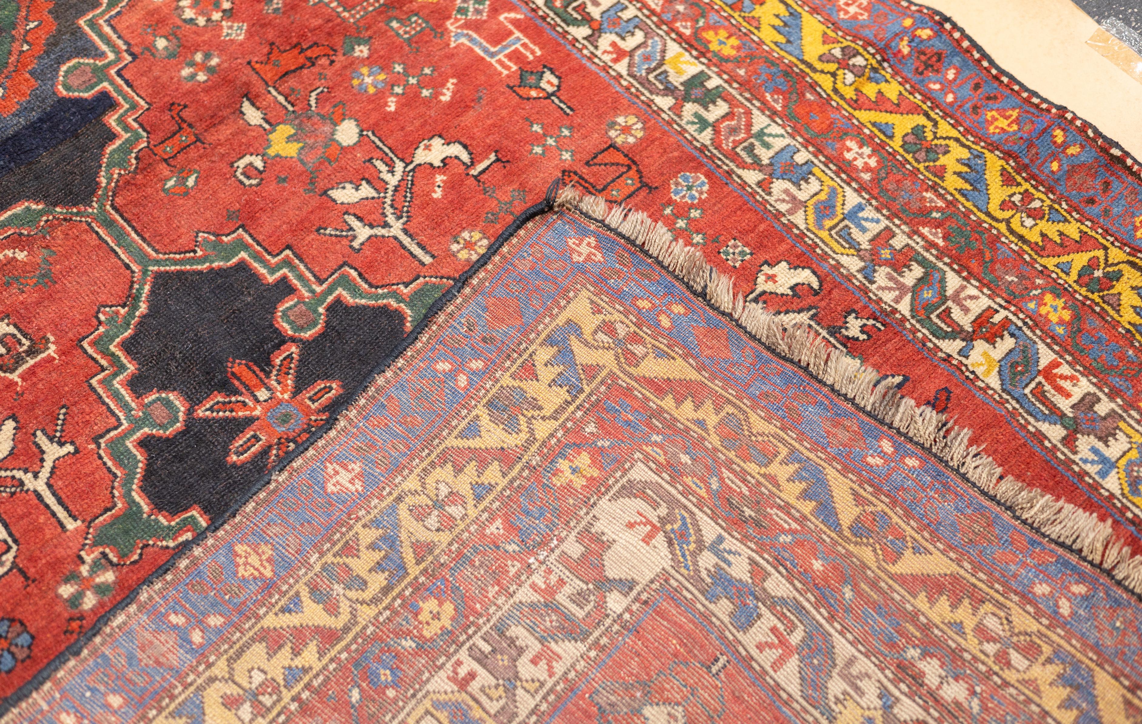 Fine Antique Persian Wool Foundation Lori Hallway Rug 4'7