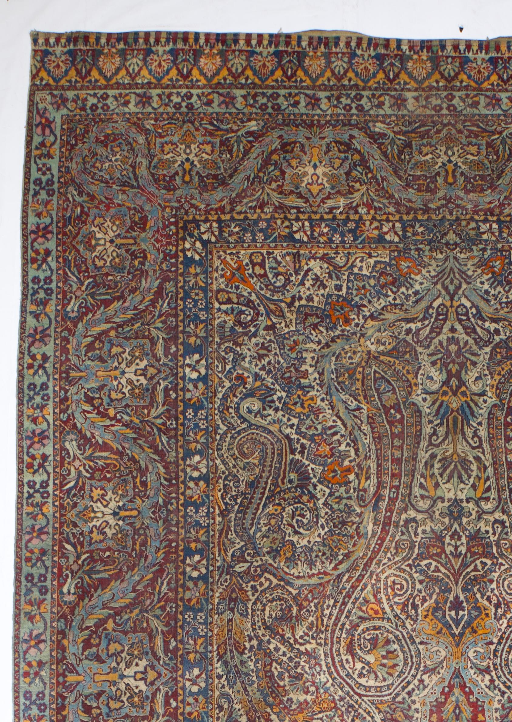 Tappeto antico persiano Yazd 8'10