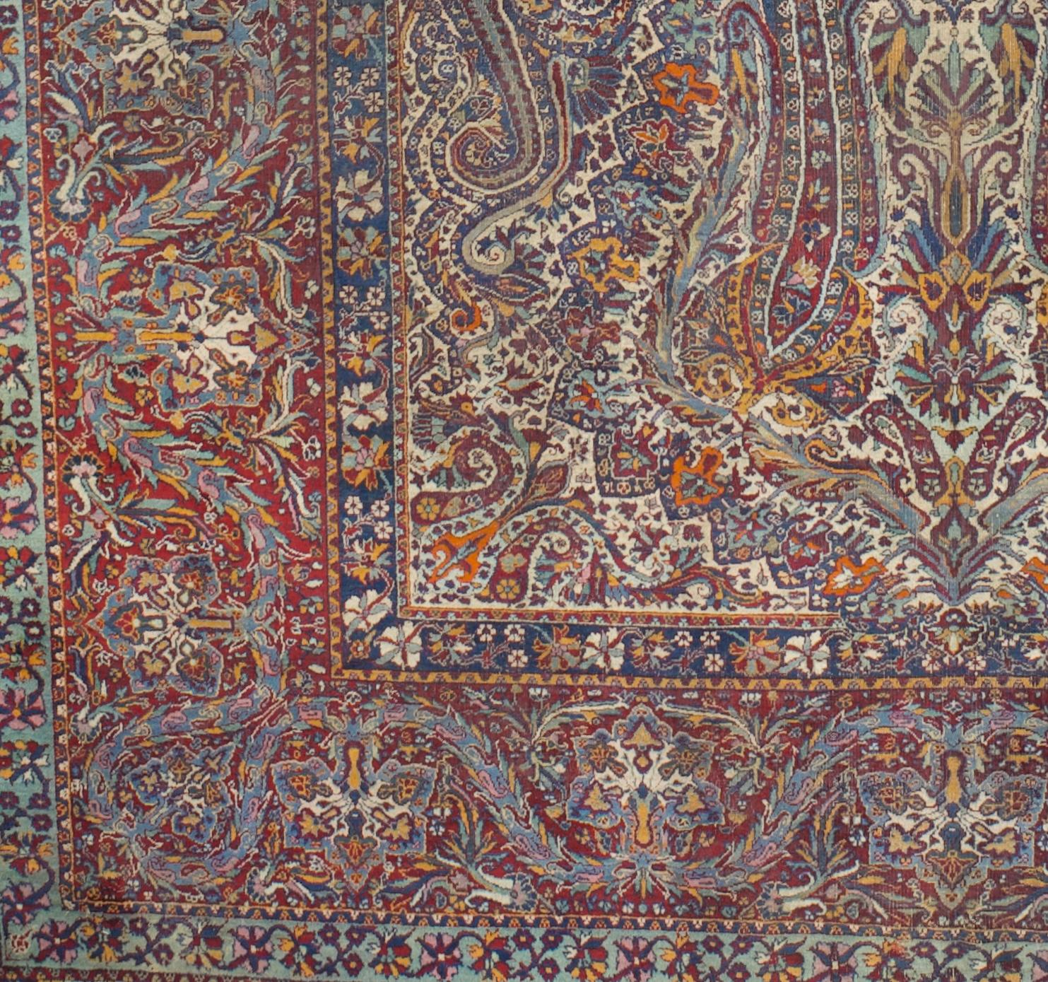 Tappeto antico persiano Yazd 8'10