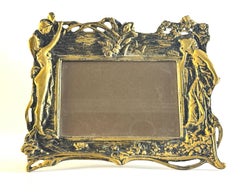 Fine Antique Picture Frame in Gilt Bronze, Art Nouveau Style