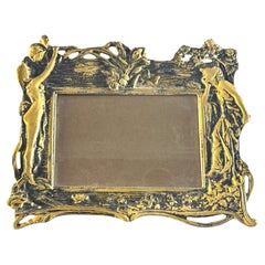 Fine Antique Picture Frame in Gilt Bronze, Art Nouveau Style