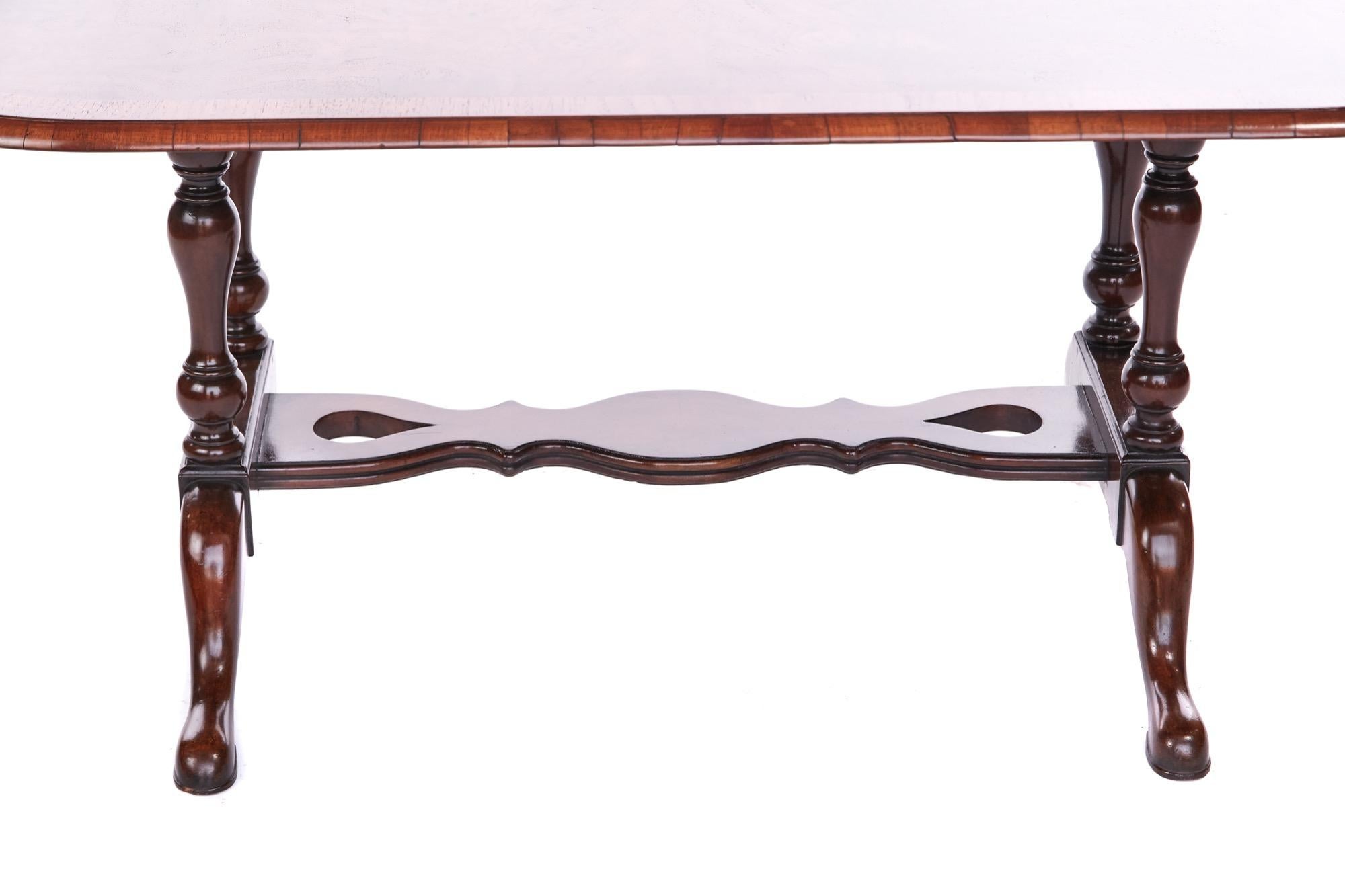 Fine Antique Queen Anne Style Walnut Coffee Table In Excellent Condition In Suffolk, GB