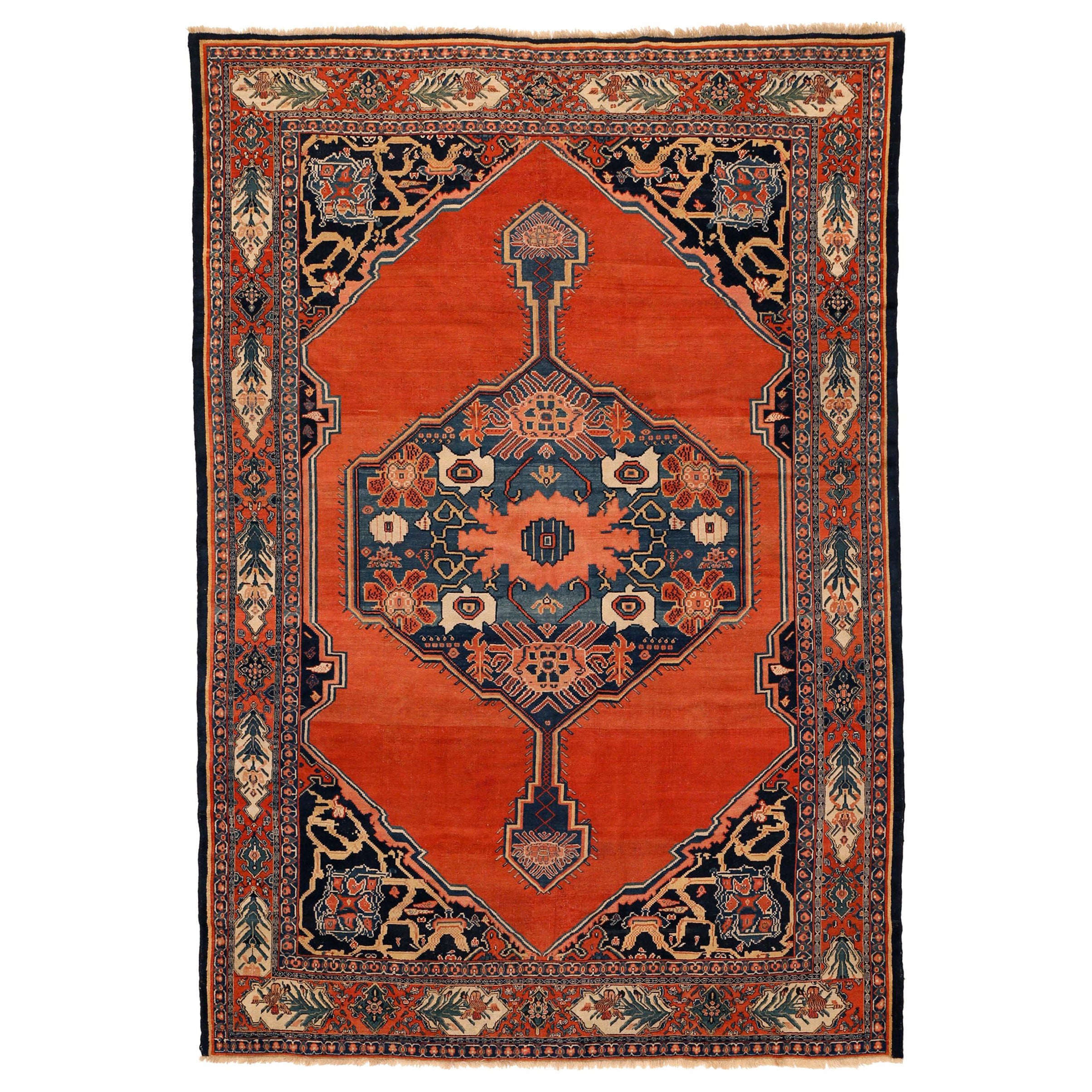 Tapis Senneh de grande taille, ancien et rare en vente