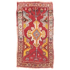 Fine Antique Red Anatolian Turkish Rug, Hand Knotted, circa 1900