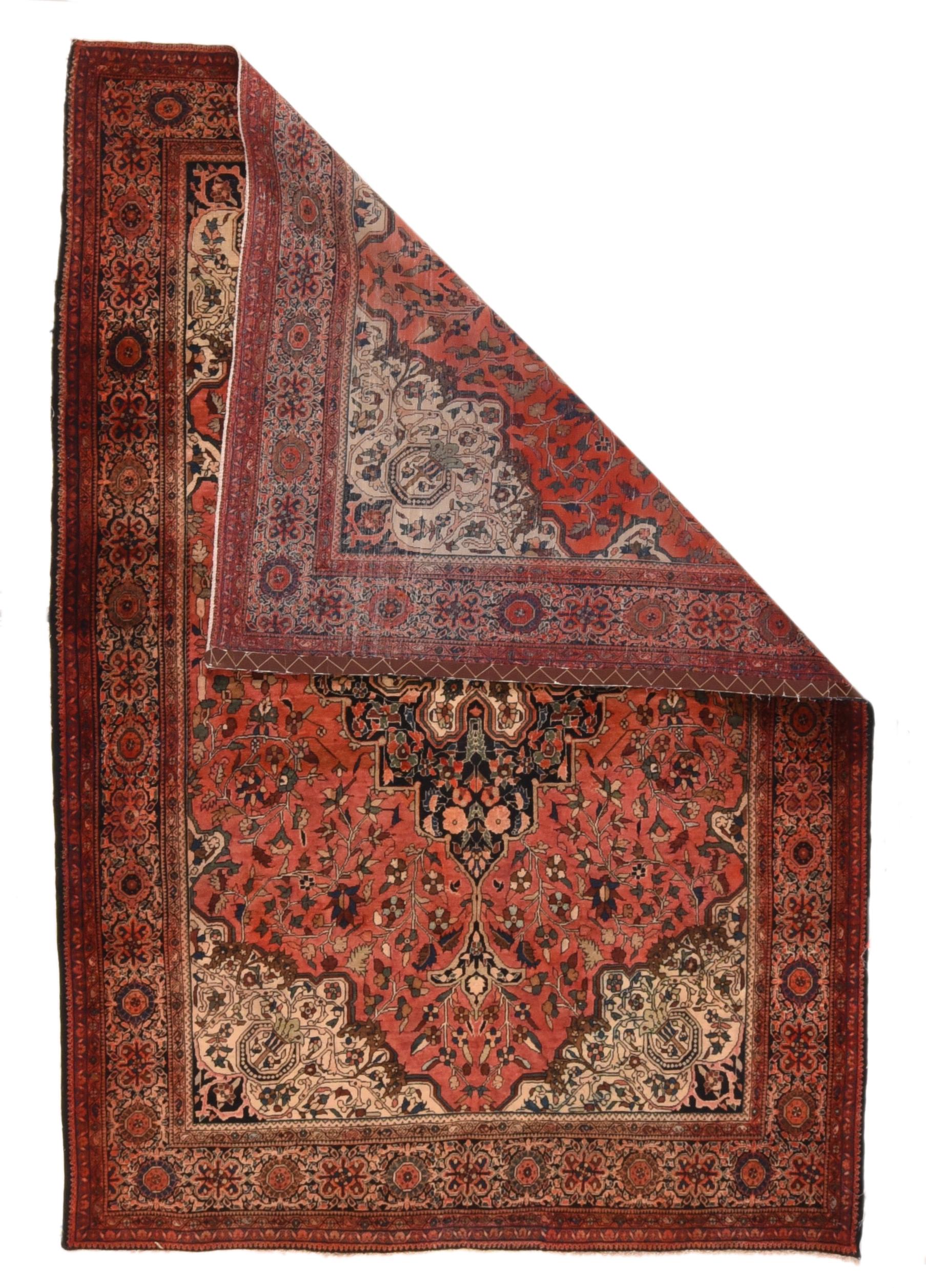 Sarouk Farahan Antique Persian Farahan Sarouk Area Rug For Sale