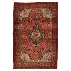 Antique Persian Farahan Sarouk Area Rug