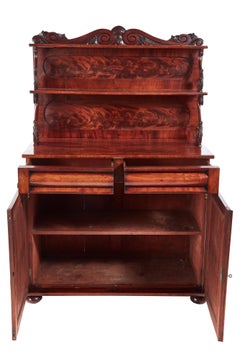 Antiker, antiker, geschnitzter Regency-Chiffonier aus Mahagoni im Chiffonierstil