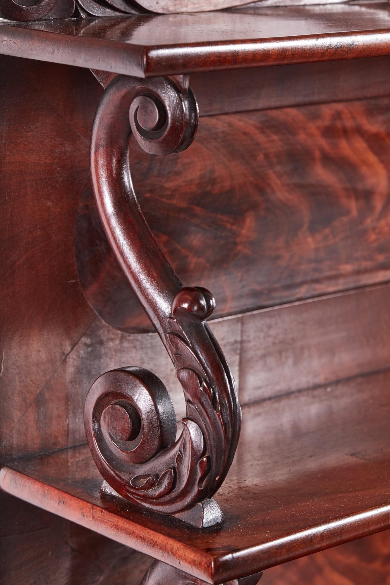 English Fine Antique Regency Carved Mahogany Chiffonier