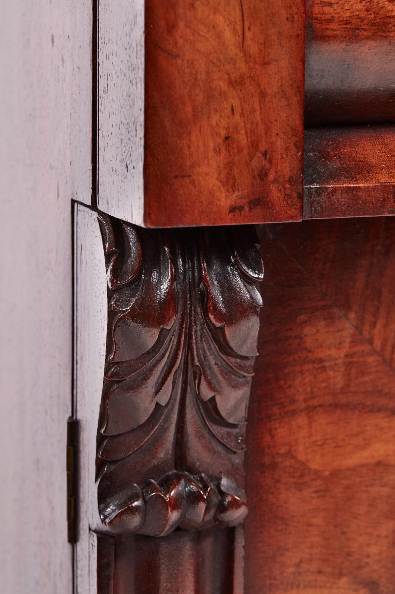 19th Century Fine Antique Regency Carved Mahogany Chiffonier