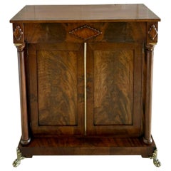 Fine Antique Regency Figured Mahogany Chiffonier Cabinet