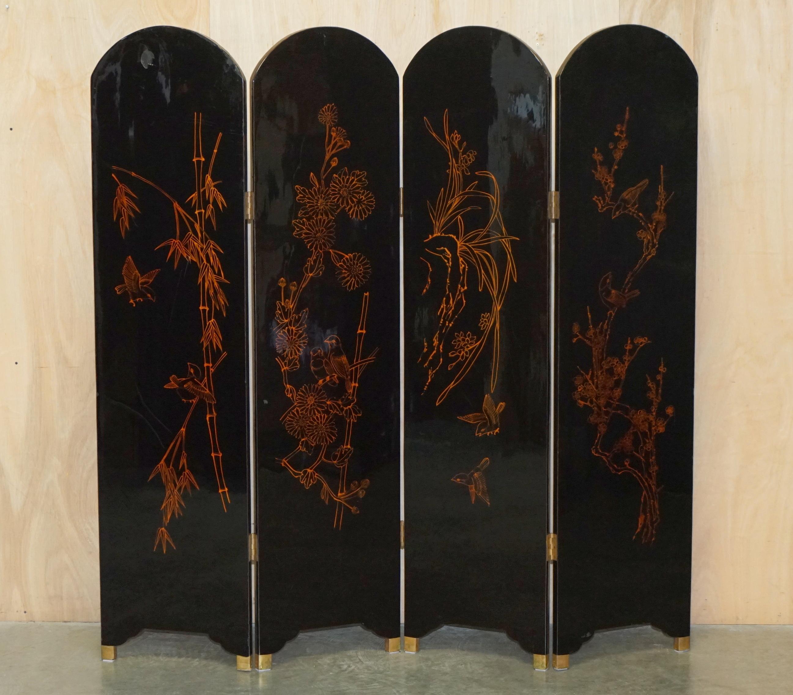 FINE ANTIQUE ROOM DIVIDER TITLED IN CHINESE „MIDSUMMER PAiNTING OF XINWEI YEAR“ im Angebot 11