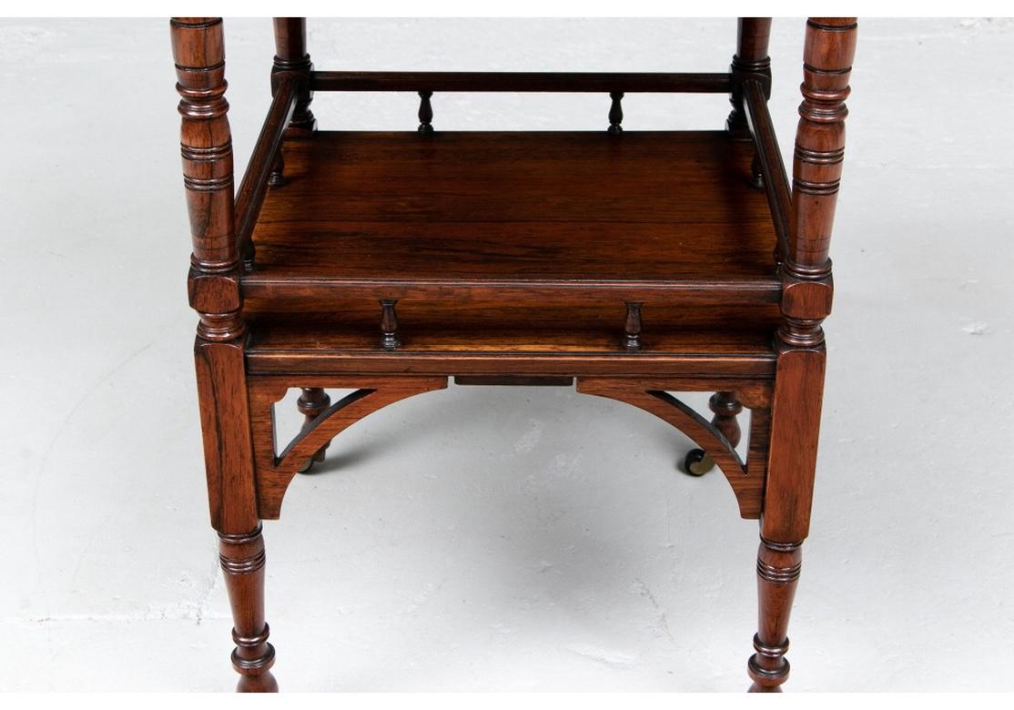 Fine Antique Rosewood Aesthetic Style Table by Edwards And Roberts/ London In Good Condition For Sale In Bridgeport, CT