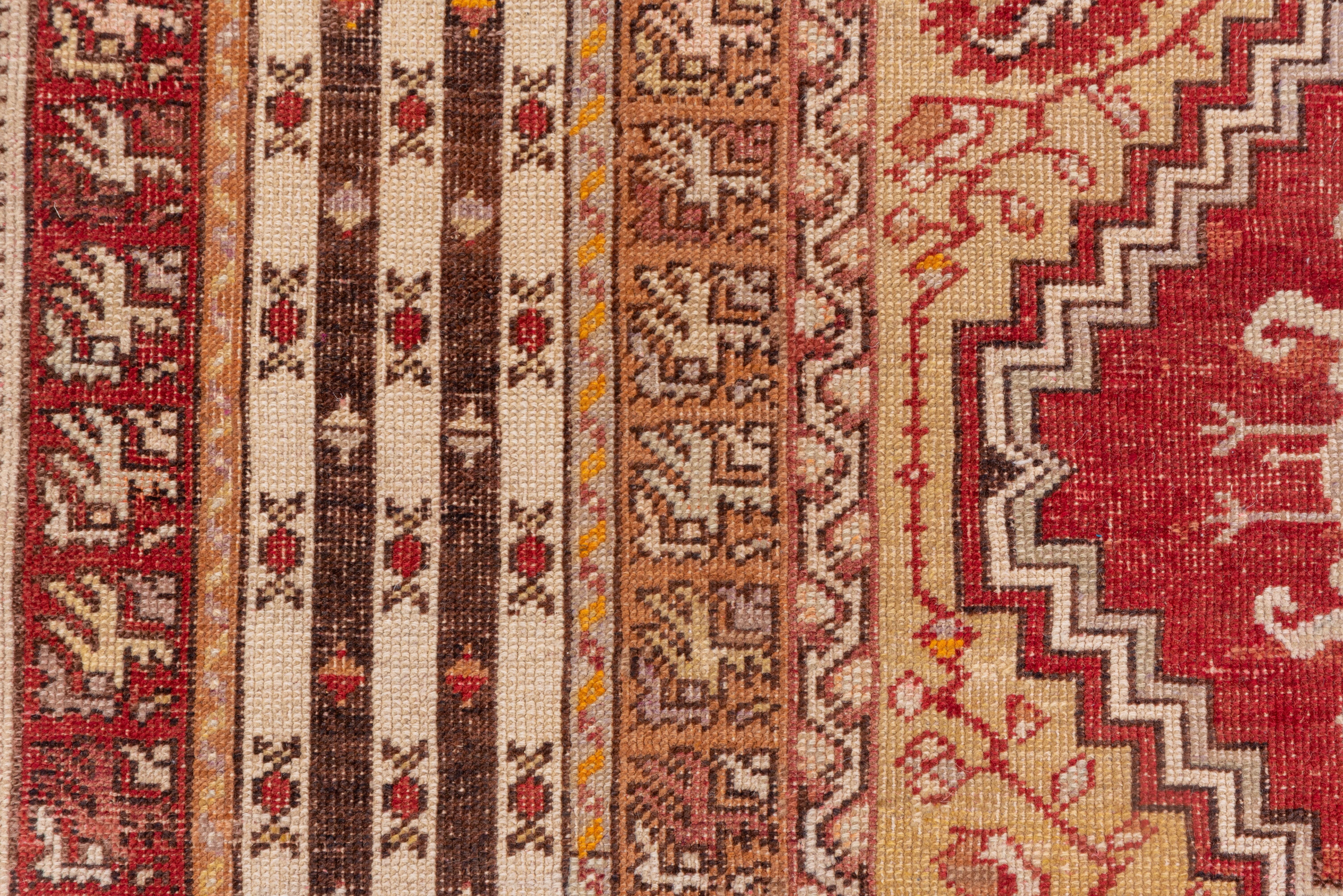 Mid-20th Century Fine Antique Rustic Oushak Rug, Warm Color Palette For Sale