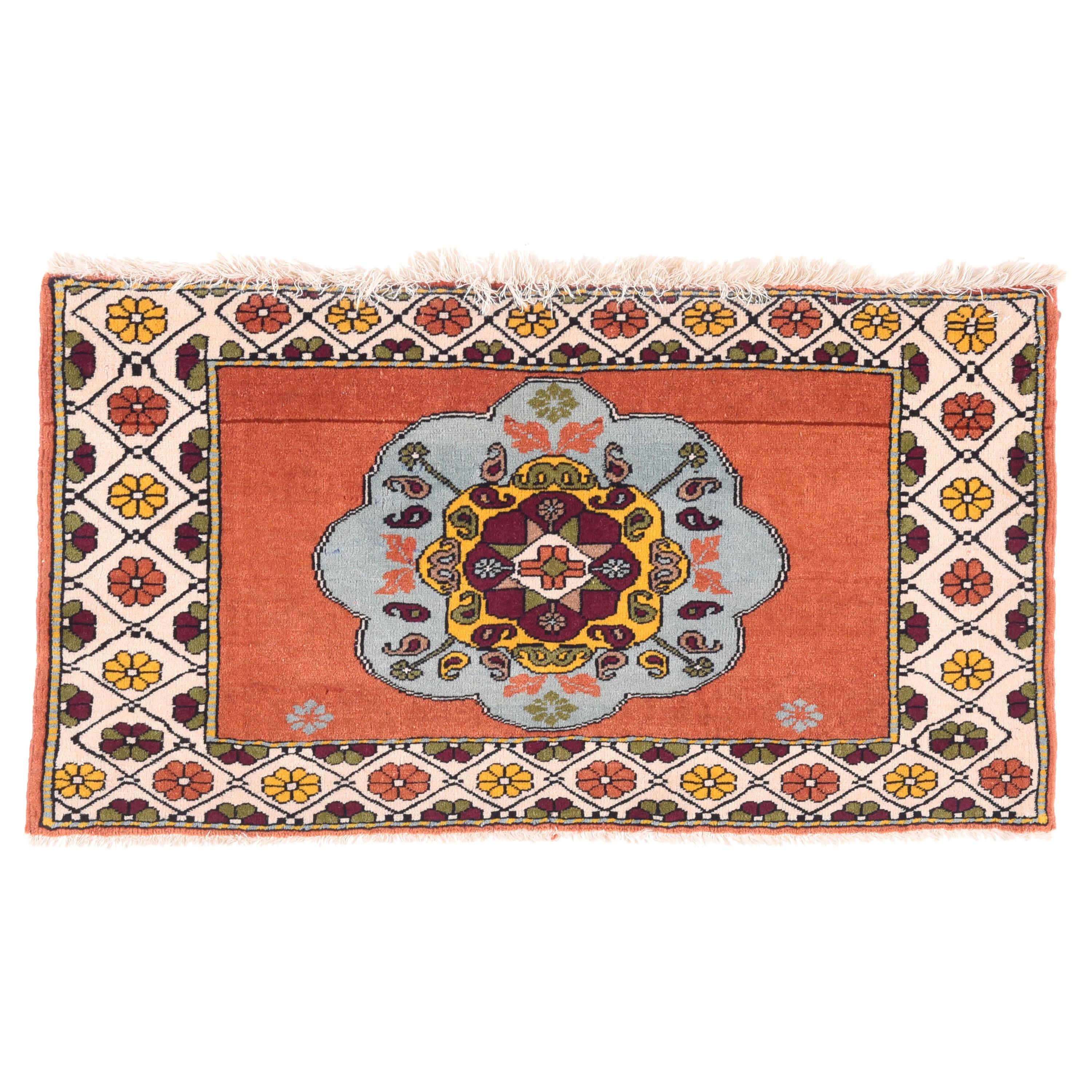 Antique Persian Silk Prayer Mat For Sale at 1stDibs
