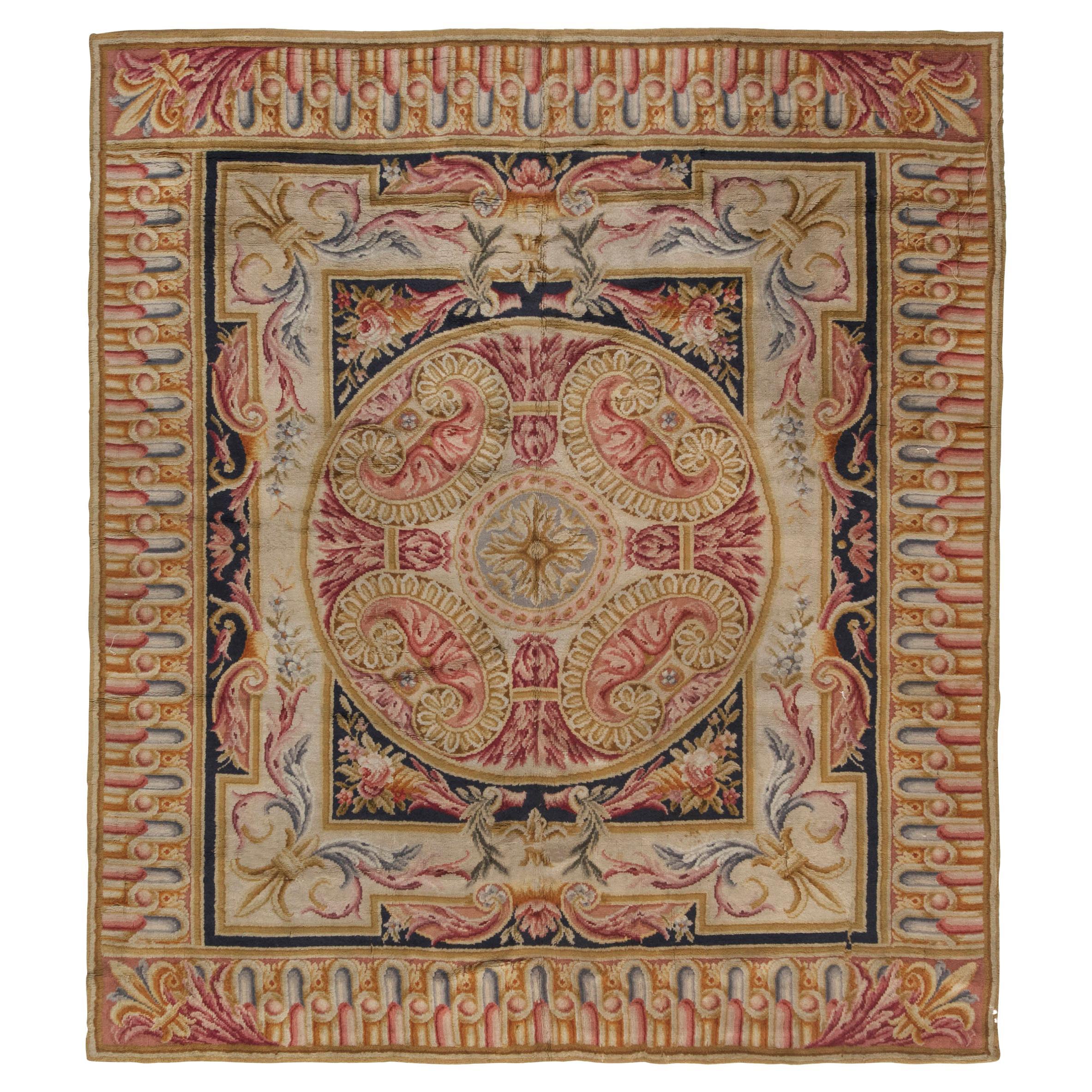 Art Nouveau Hand Knotted Carpet with Floral Design, Theo Nieuwenhuis ...
