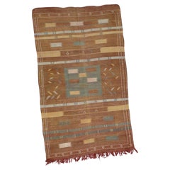 Fine Antique Scandinavian Silk Kilim Rug 4'4" x 7'5"